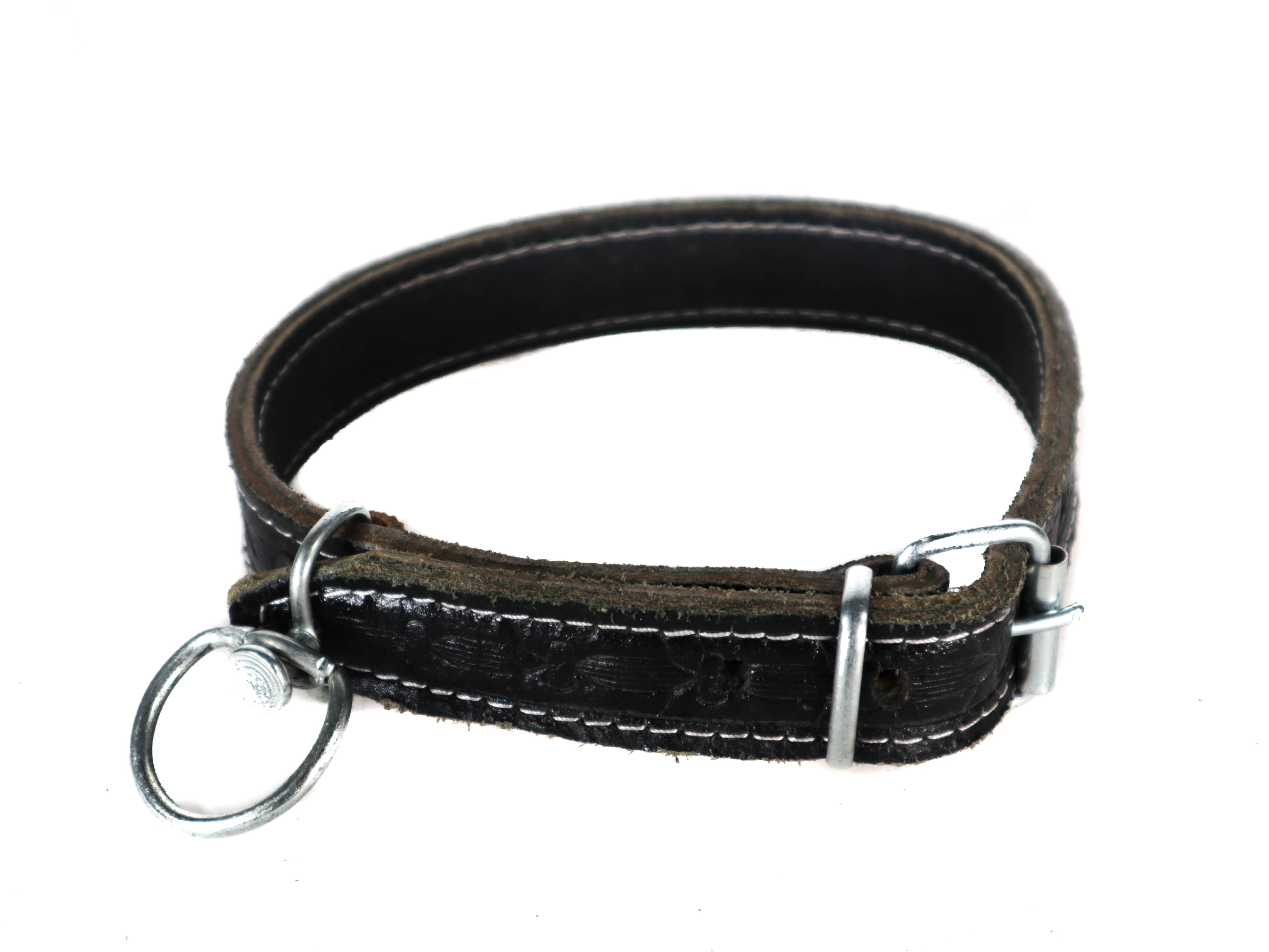 Curea Dubla 3cm din Piele pentru Caine