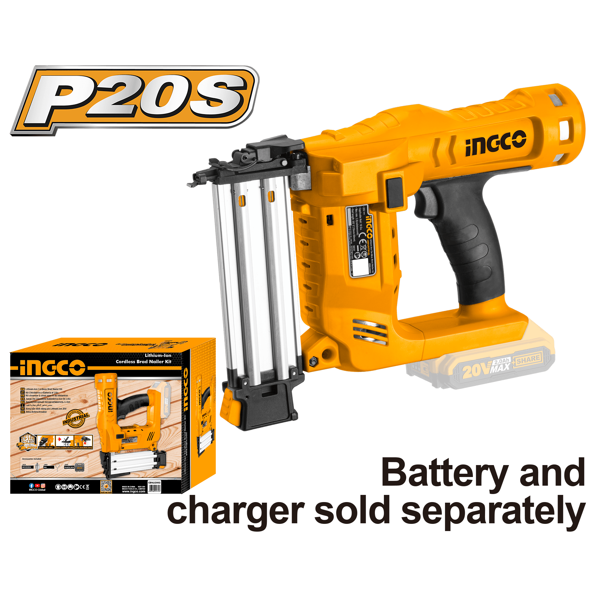 Pistol Cuie 20V / Accesorii