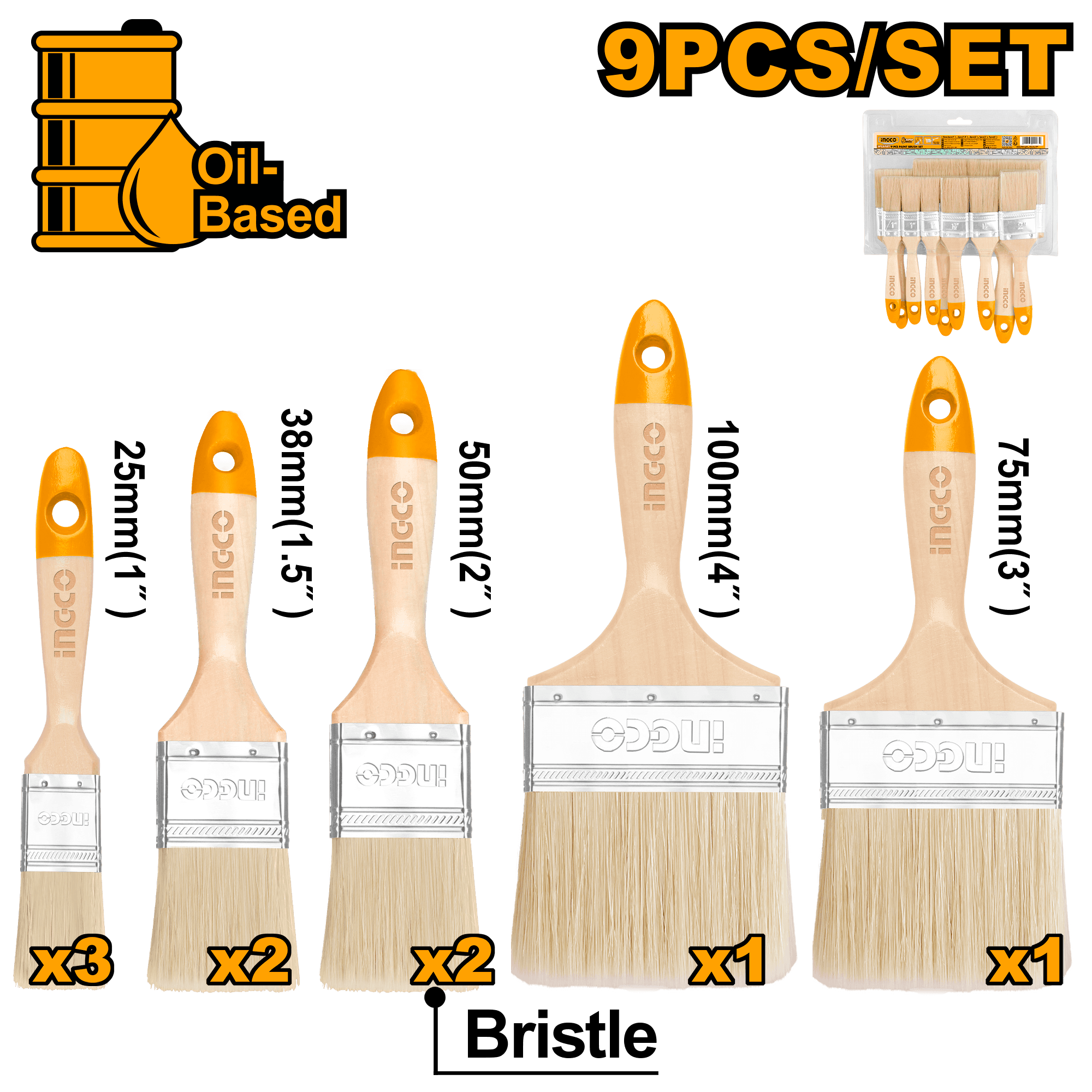 Pensule Set 9buc