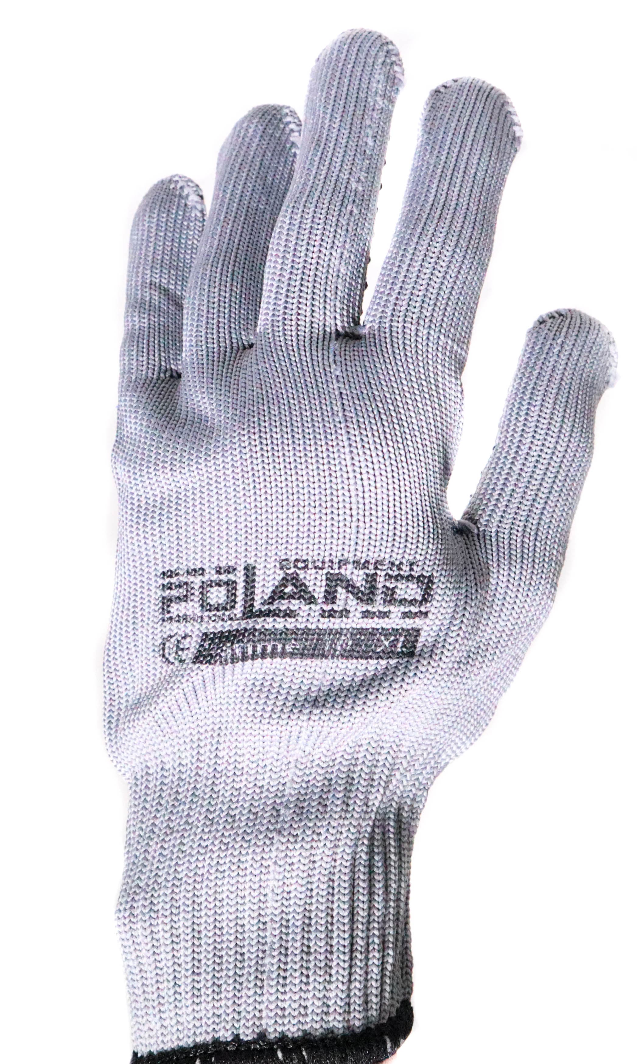 Manusi din Panza Poland Gri/Negru cu Puncte de Cauciuc