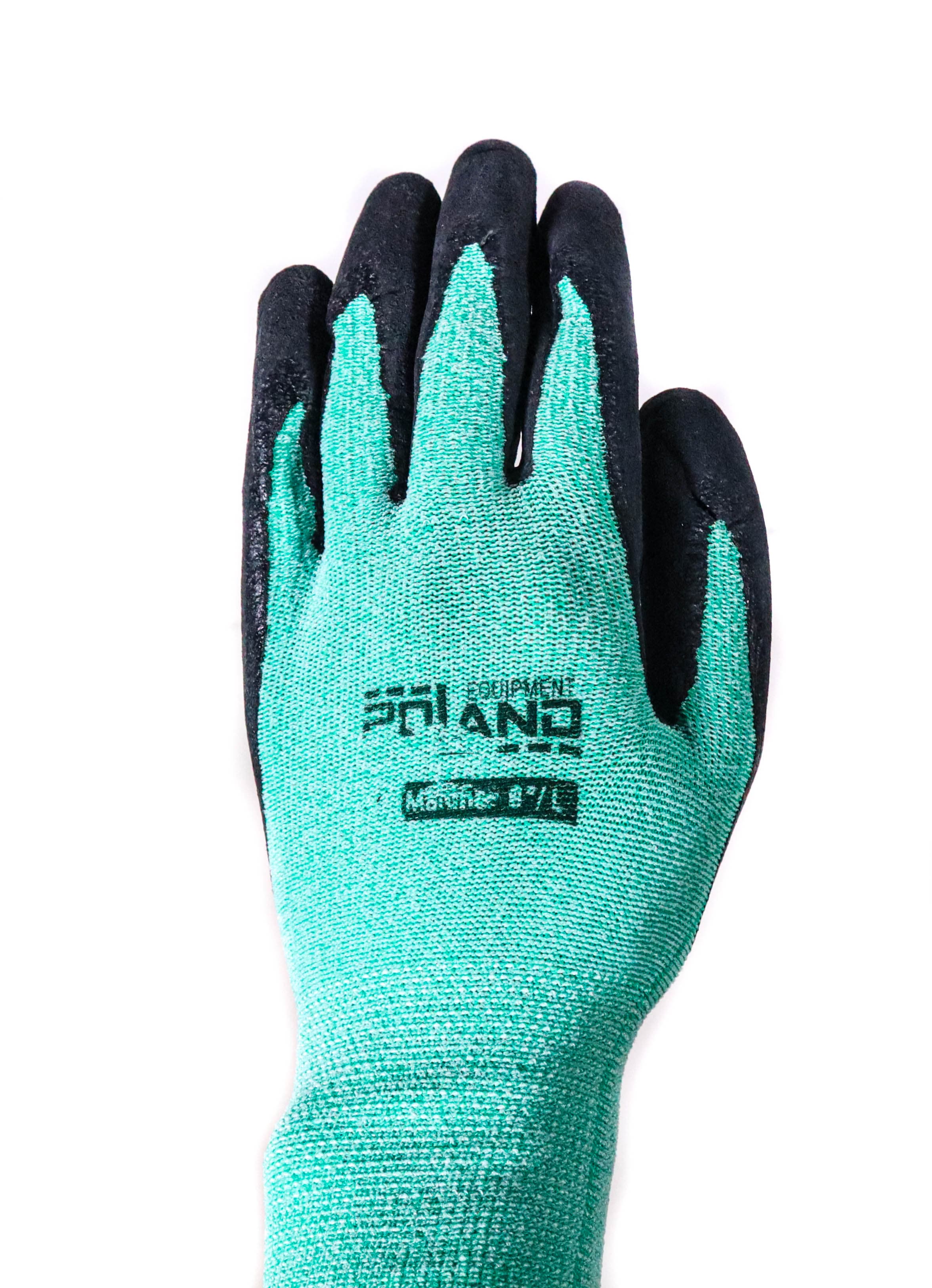 Manusi Cauciucate Poland Negru/Verde Nr.9 L