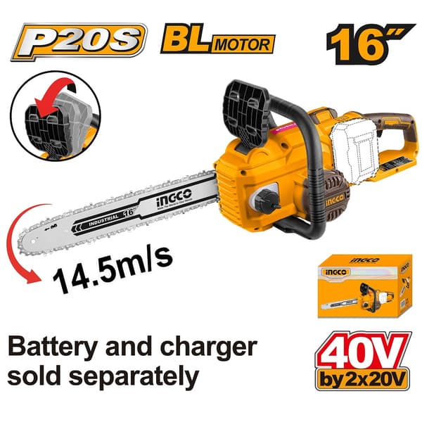 Motofierastrau 40V cu Motor Fara Perii 16"