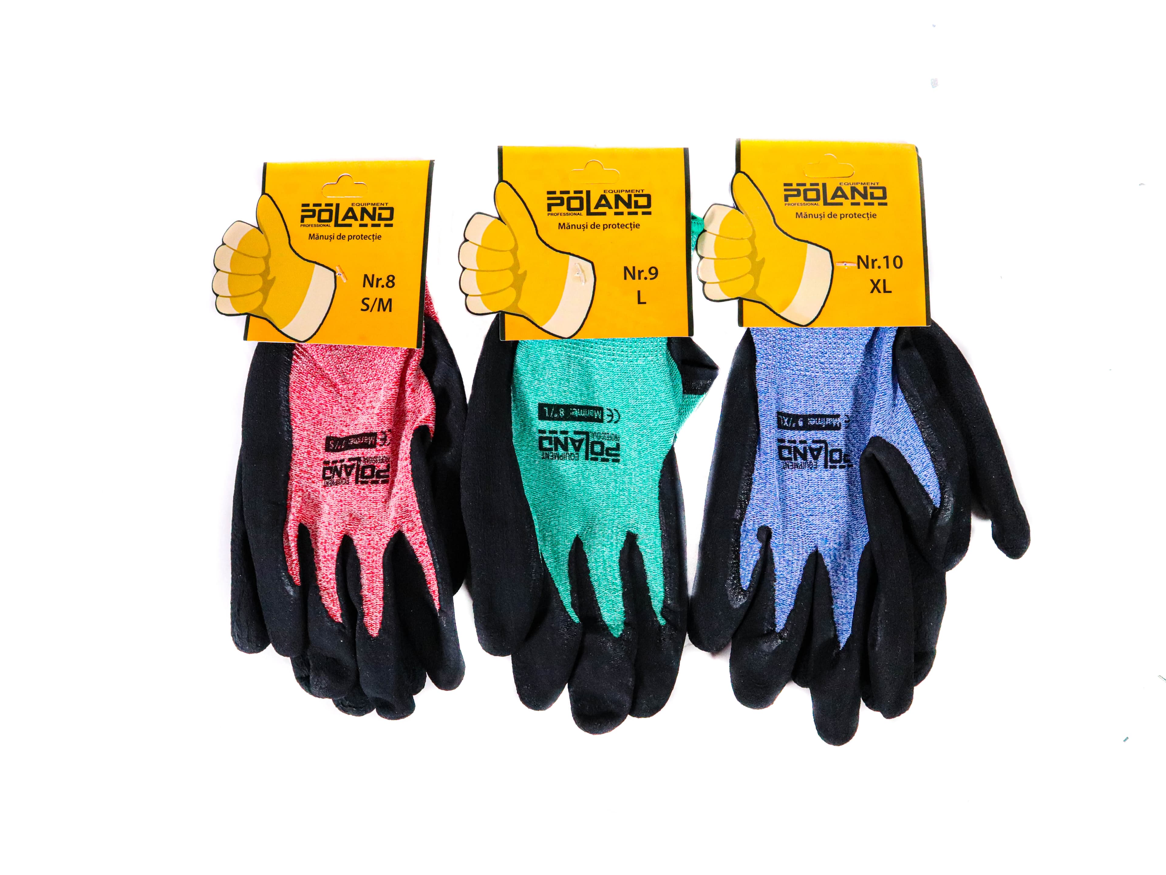 Manusi Cauciucate Poland Negru/Albastru Nr.10 XL