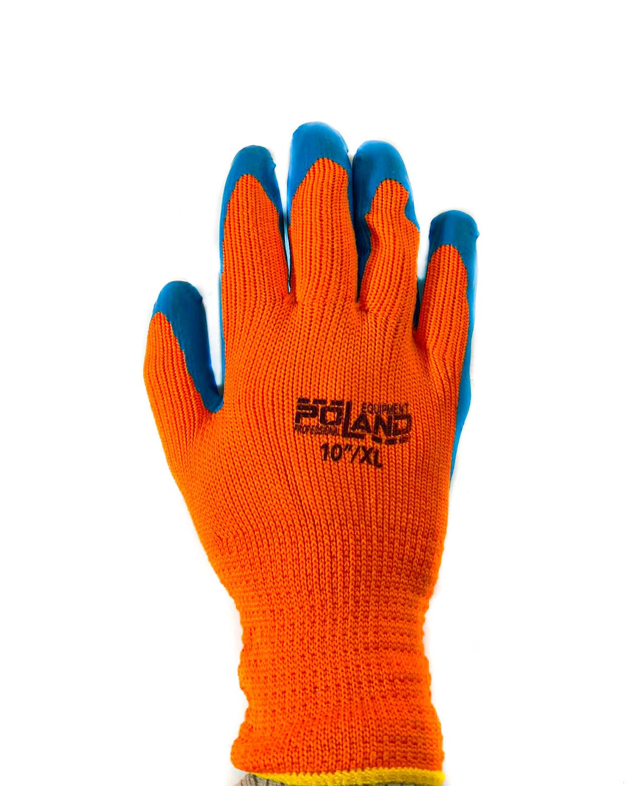 Manusi Cauciucate Captusite Portocaliu/Albastru Nr.10 XL Poland