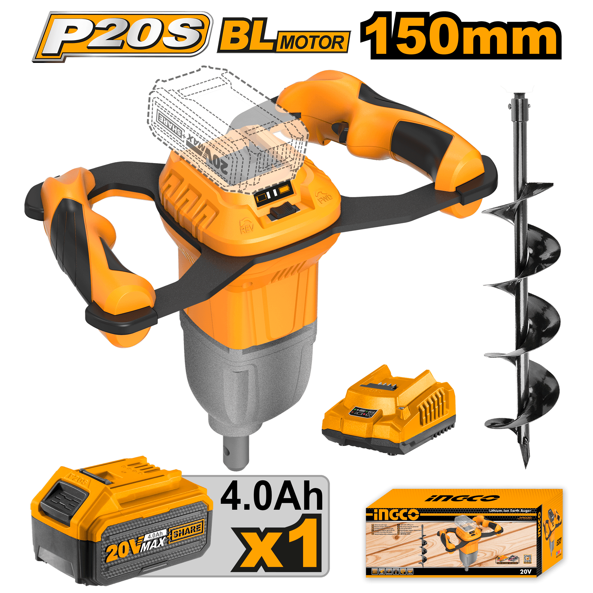 Motoforeza 20V cu 1 Acumulator 4Ah