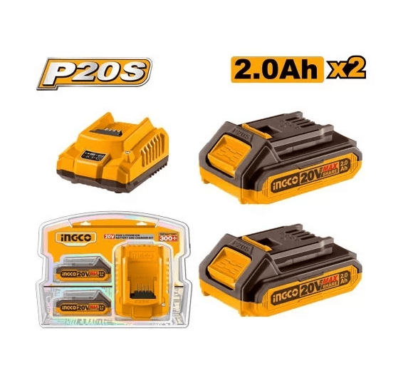 Baterie (Acumulator) 20V 2Ah Set 2 buc cu Incarcator