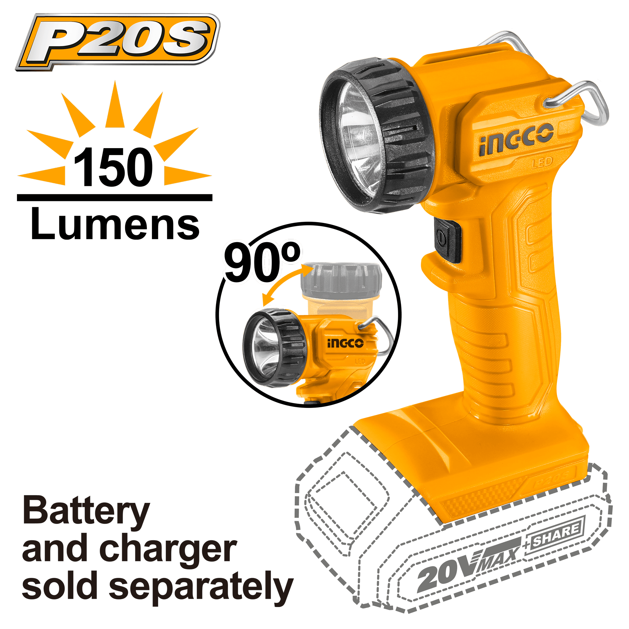 Lanterna 20V 150lumeni