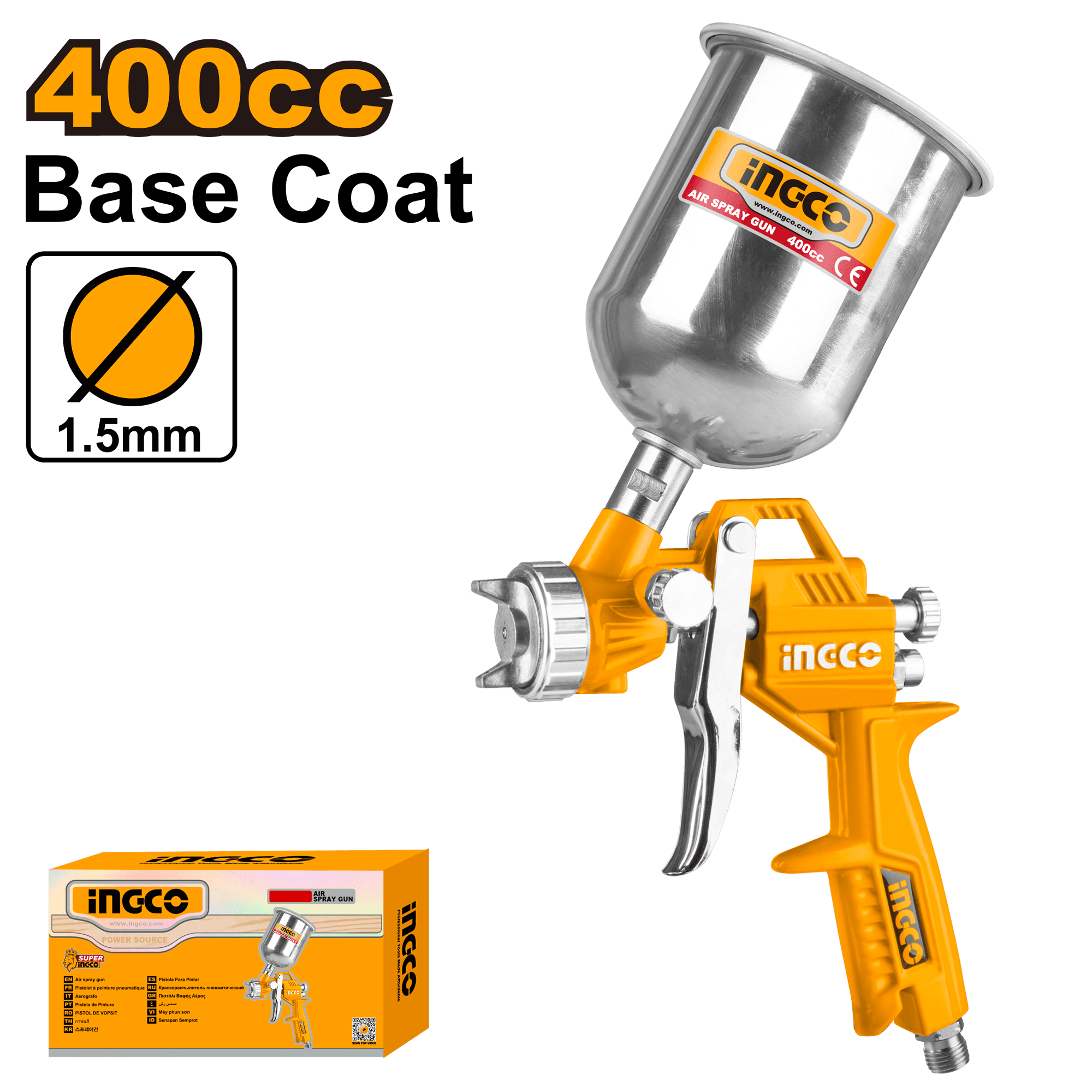 Pistol pentru Vopsit vas Metal sus  400cc ING image