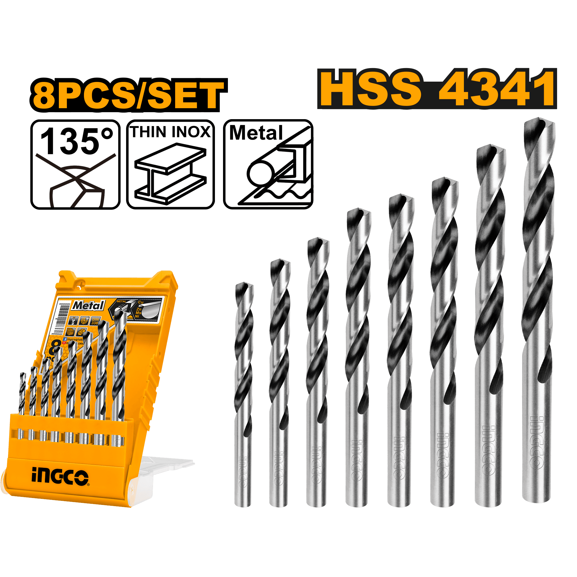 Set de  Burghie HSS Metal 8 pcs image
