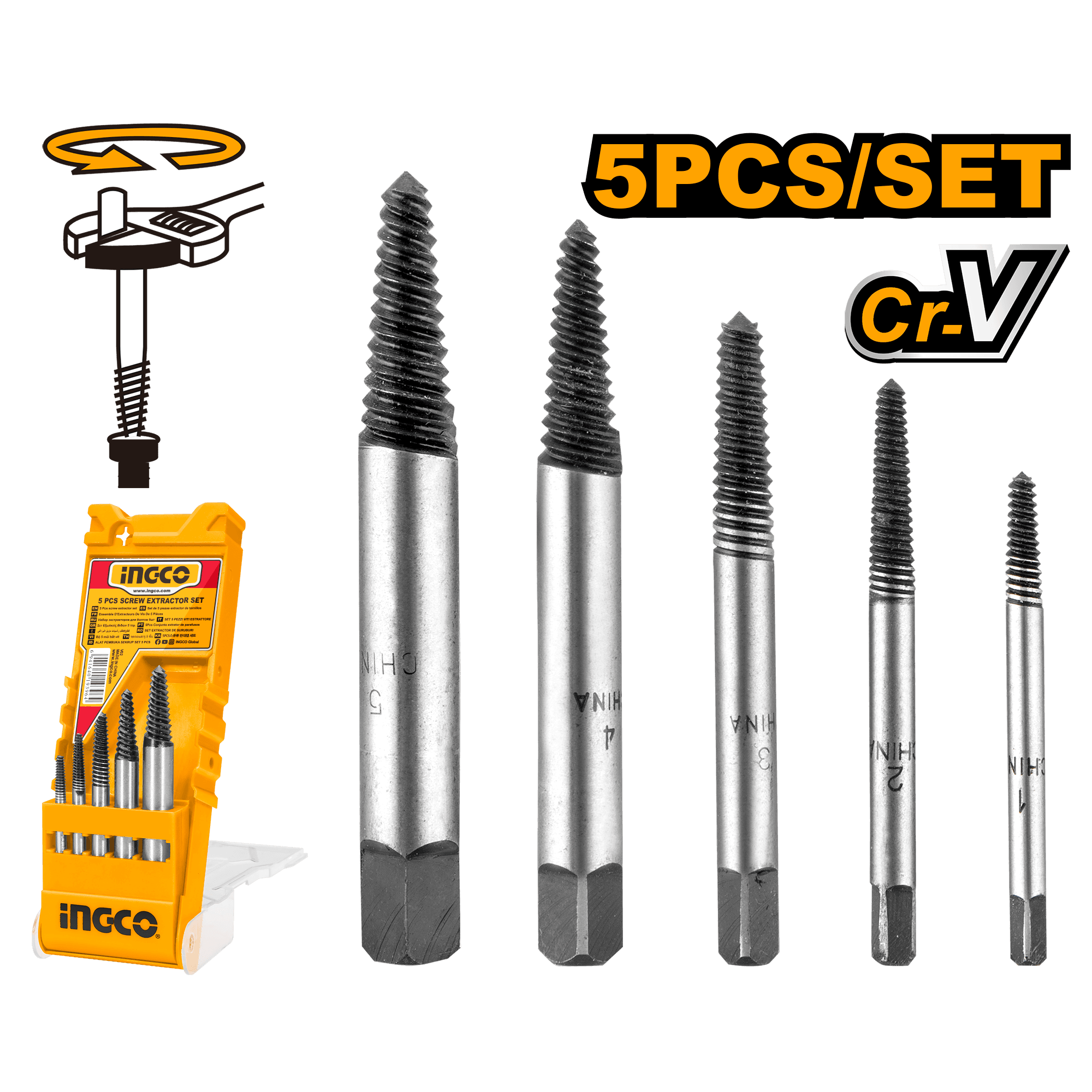 Set Extractor pentru Suruburi 5buc image