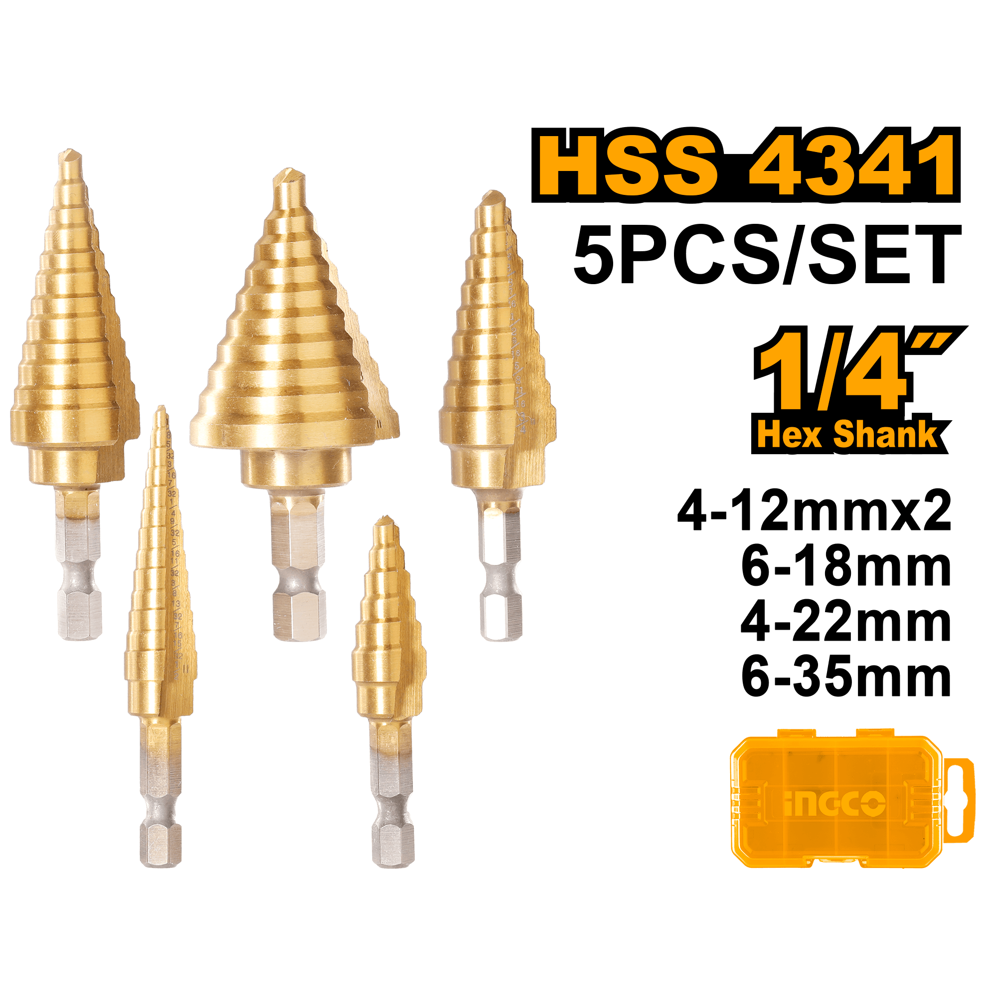 Burghie Conice cu Prindere HEX Set 5buc