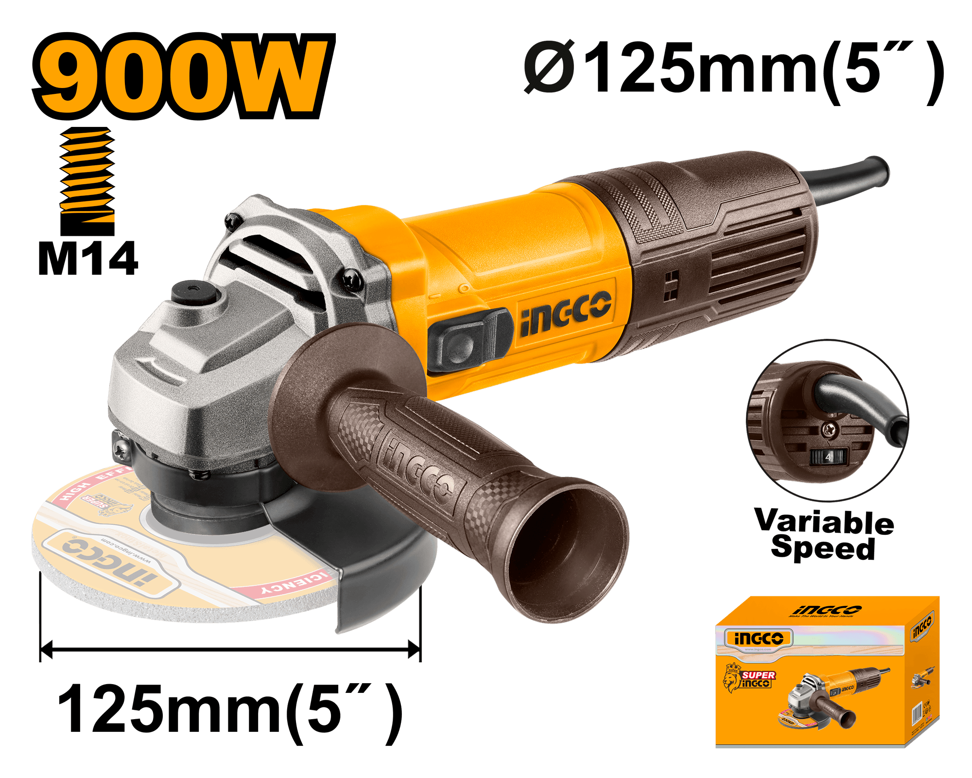 Flex Unghiular 900W cu Turatie Reglabila image