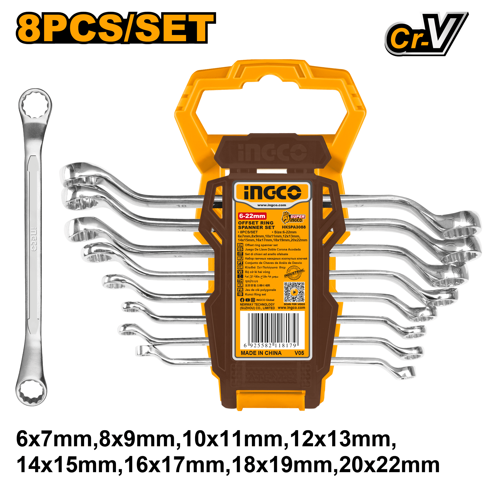 Trusa de Chei Inelare Cotite 6-22mm 