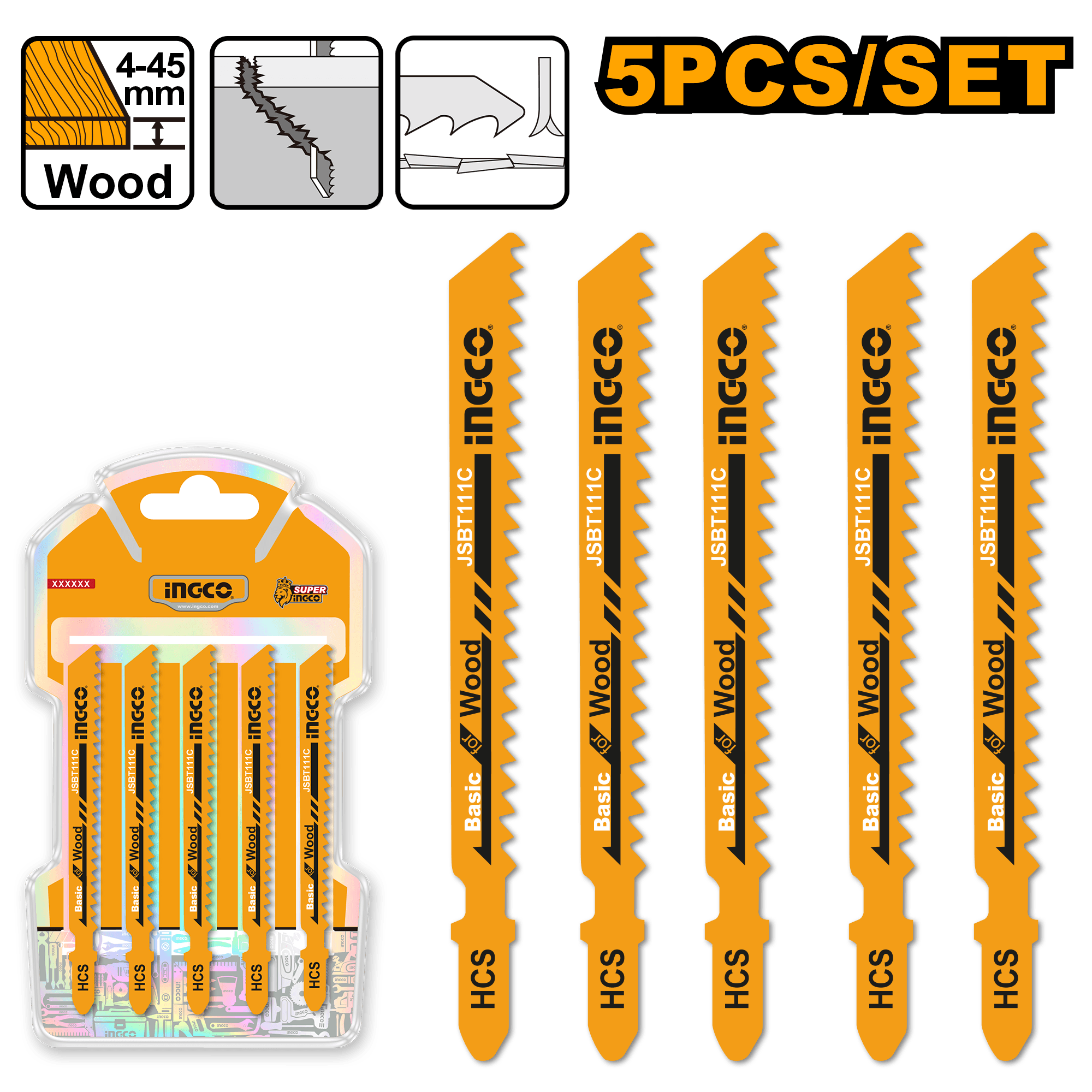 Panze Pendular Lemn 5pcs