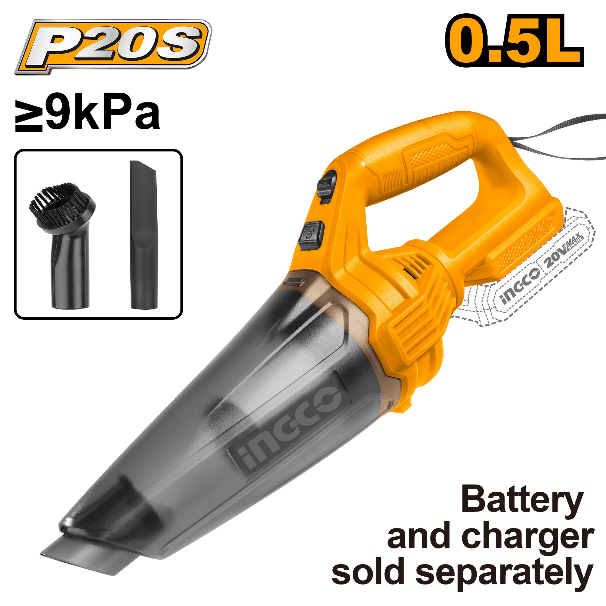 Aspirator de Mana 20V 0.5L