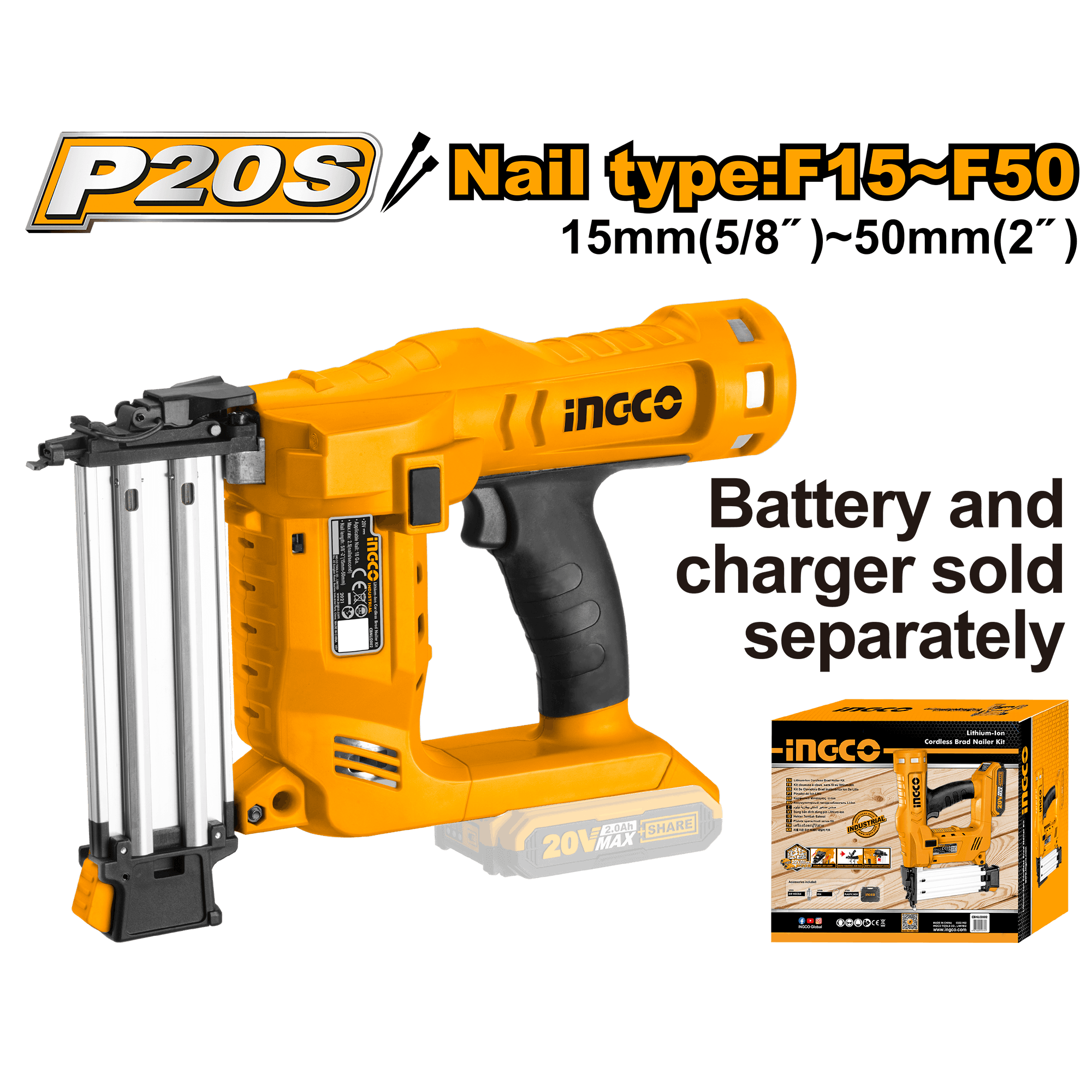 Pistol pentru Batut Cuie 20V