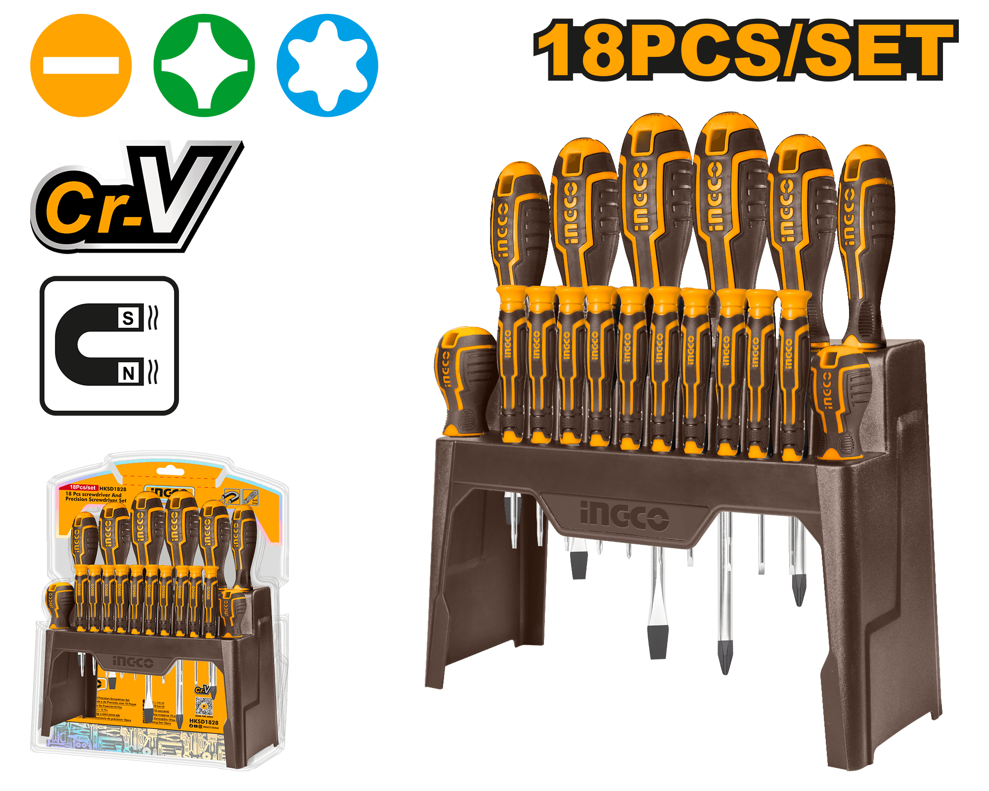 Set de Surubelnite Precizie CR-V 18pcs