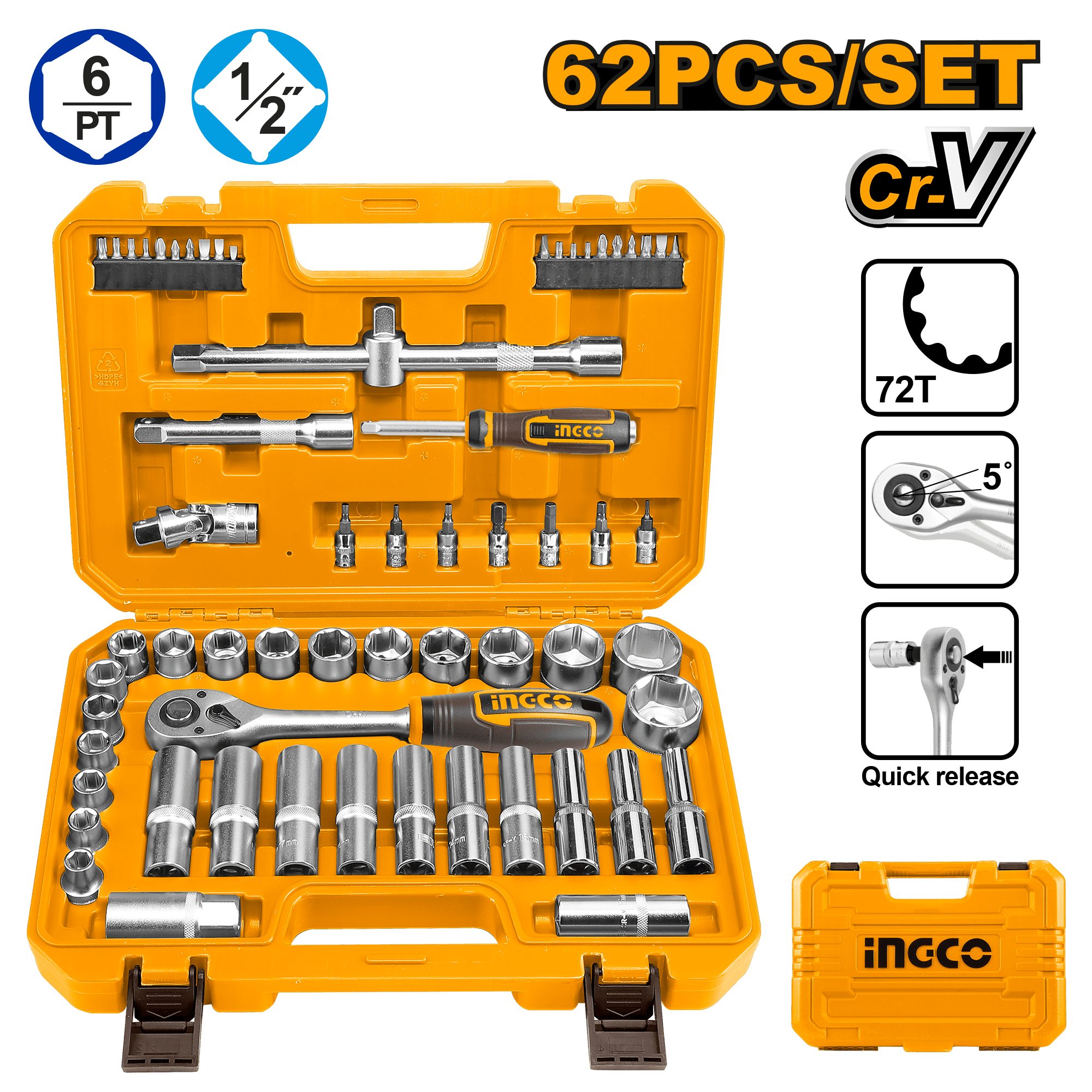 Trusa Tubulare 1/2 62buc