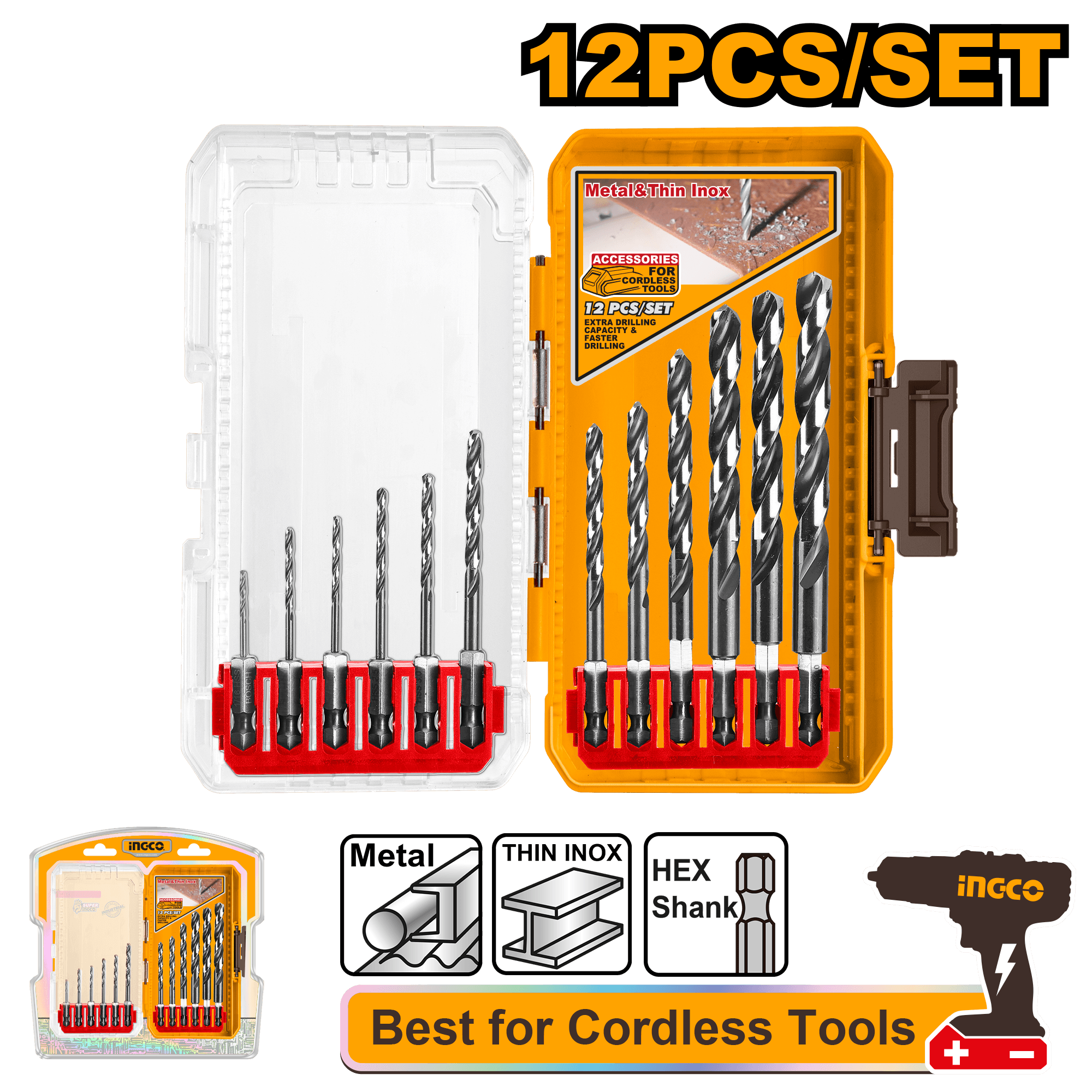 Burghie Metal HSS Set 12buc