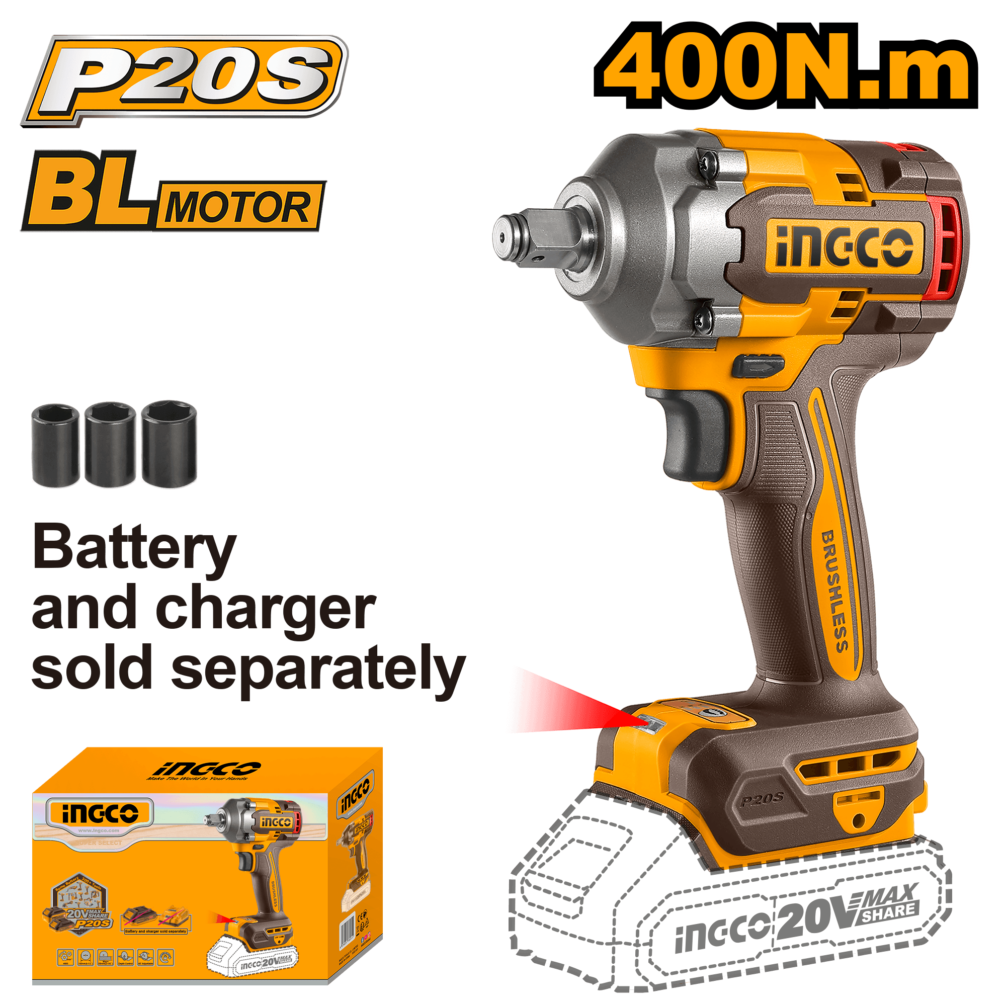 Filetanta cu Impact 20V 1/2 400 Nm