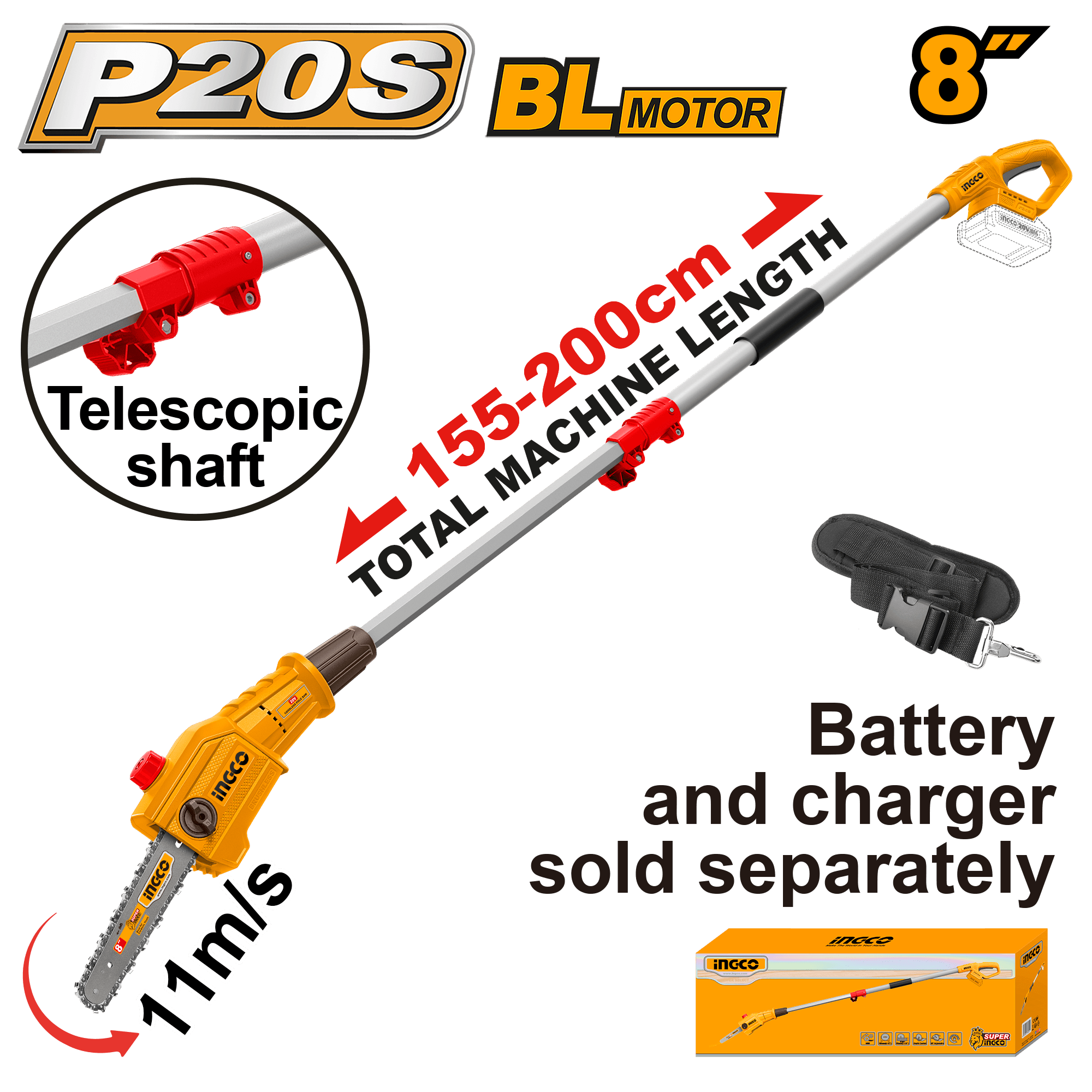 Fierastrau de Pomi 20V 2m