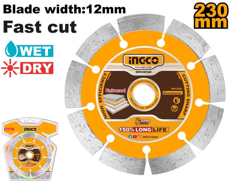 Disc Diamantat Segmentat Grosime 12mm Industrial