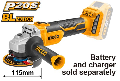 Flex Unghiular 115mm cu Motor fara Perii 20V fara Baterie si Incarcator