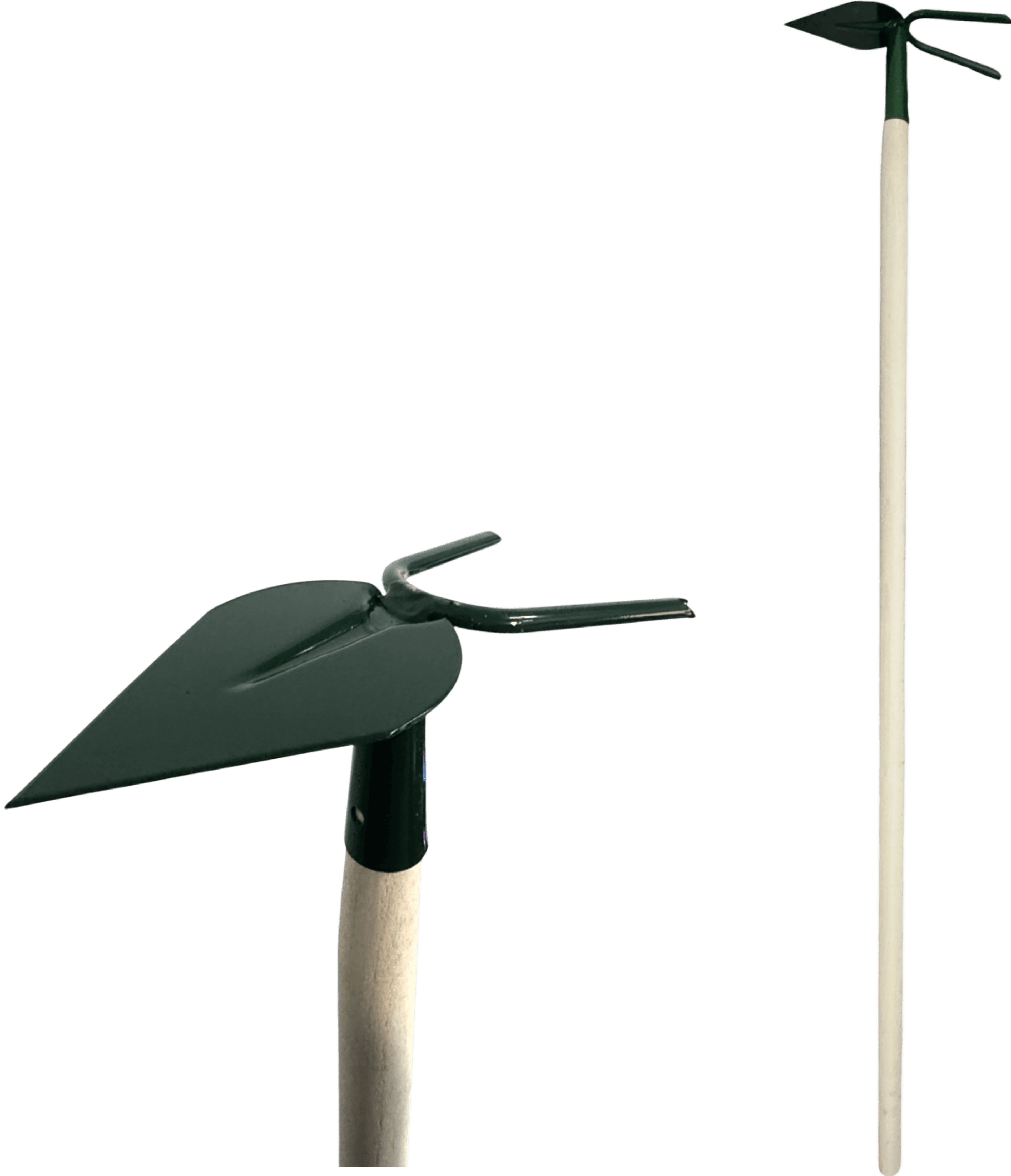  Sapa mica verde cu 2 colti + coada lemn 1m