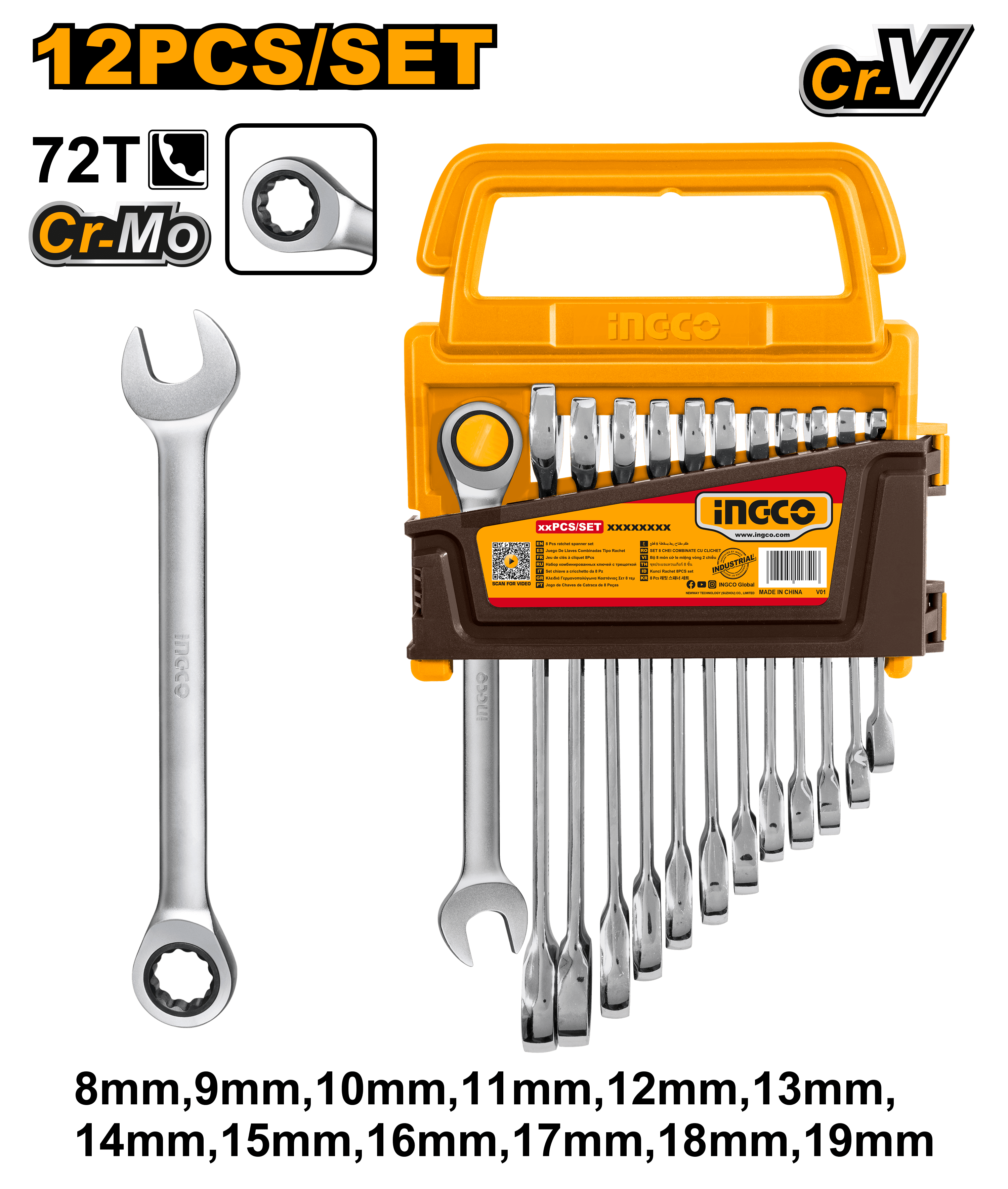 Chei Fixe Set 12buc 8-19mm