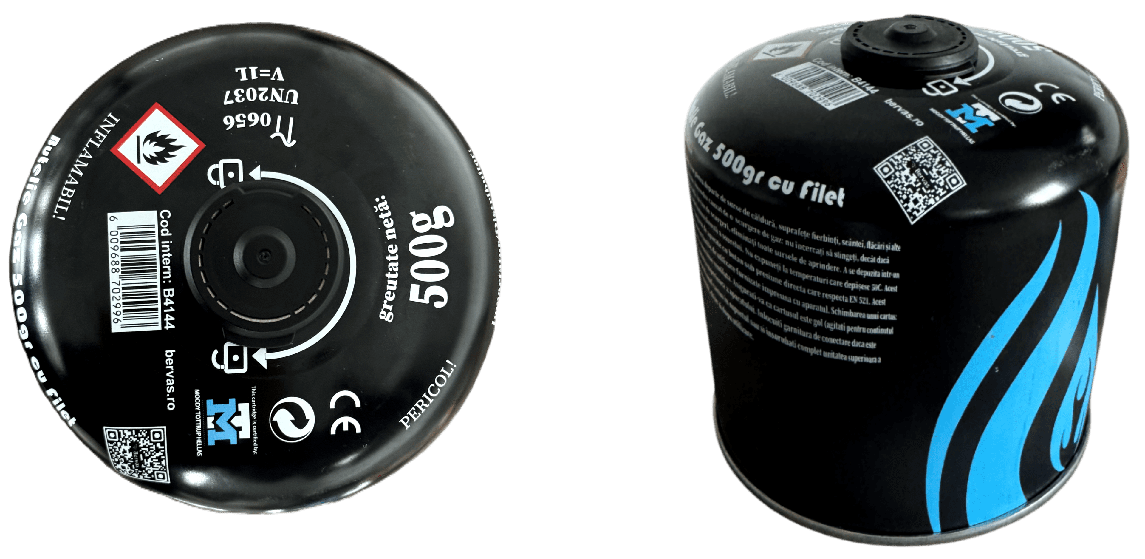 Butelie gaz 500gr cu filet