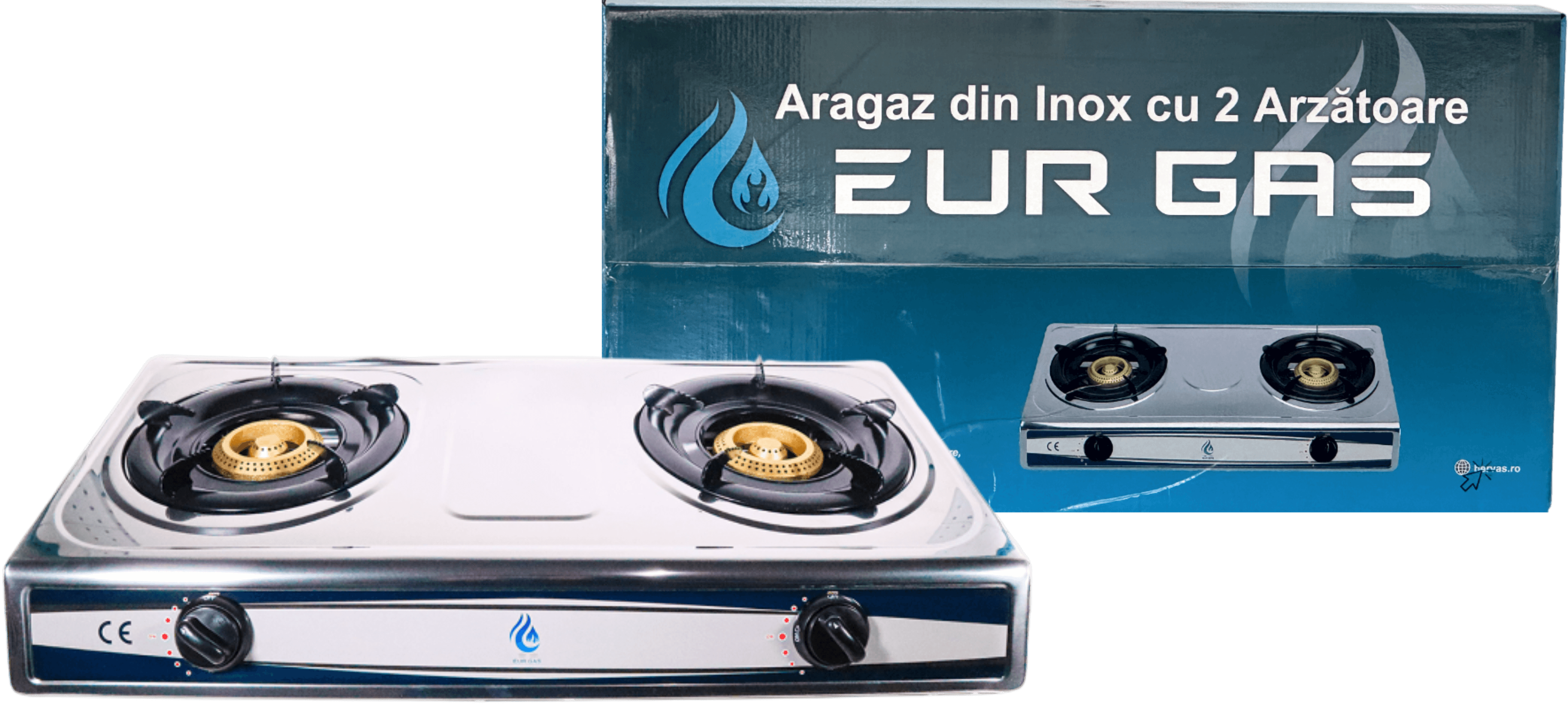 Aragaz de Exterior EurGas din Inox 2 Arzătoare
