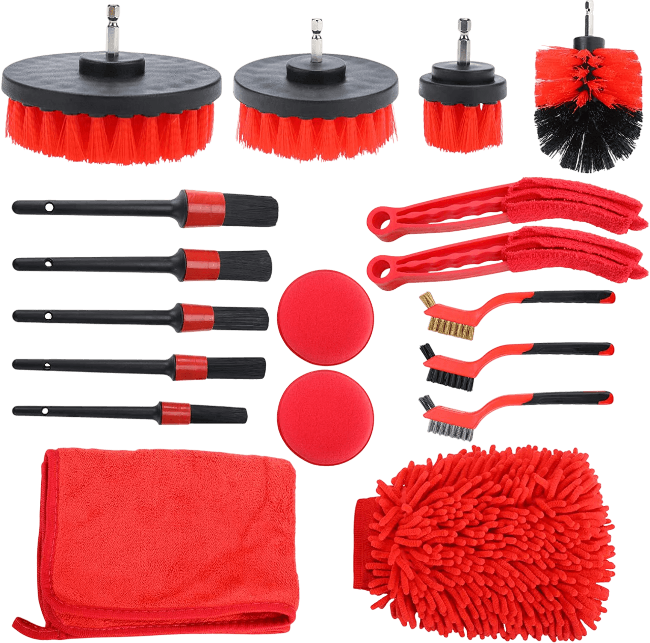 Set de Perii pentru Detailing Auto 18buc