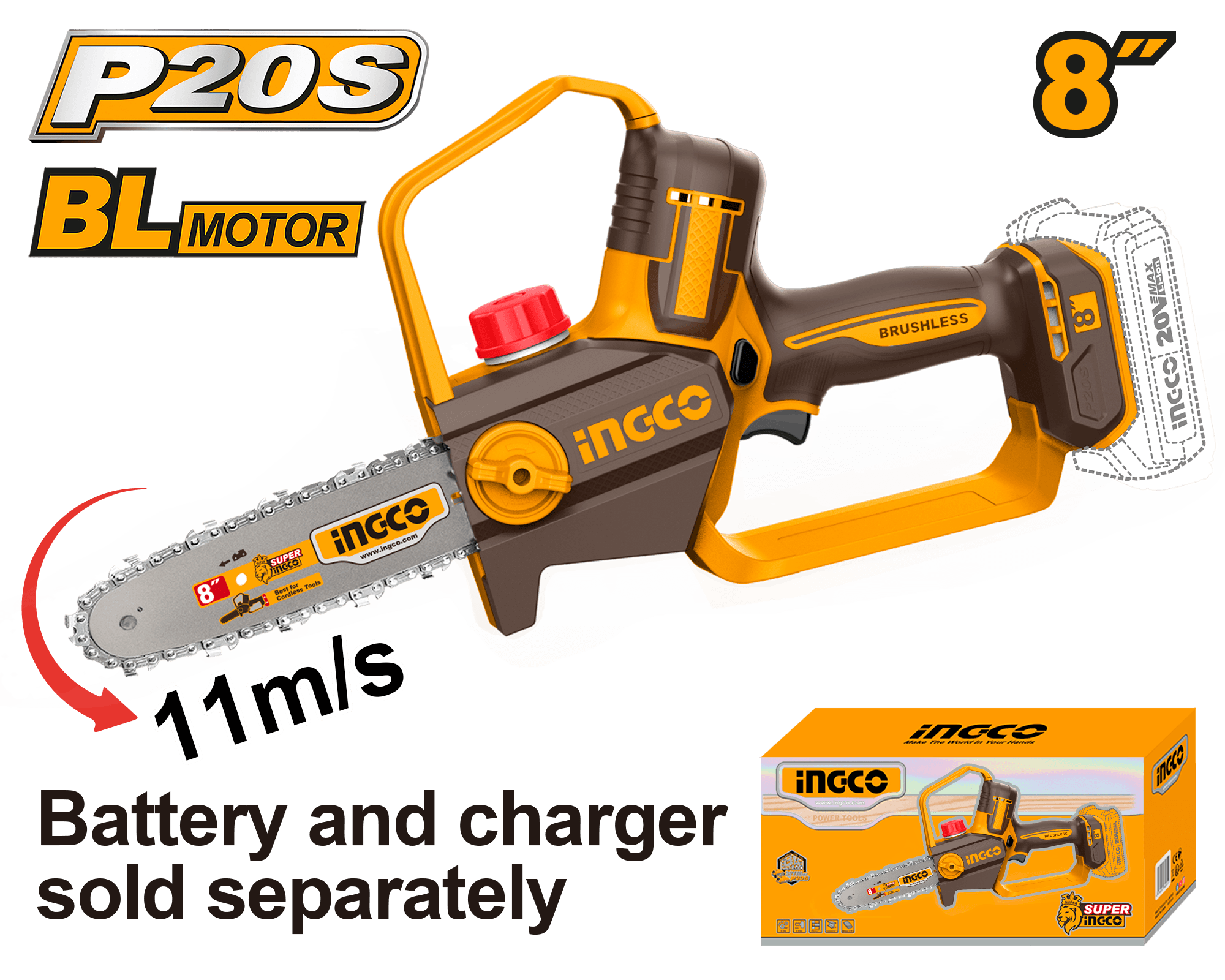 Fierastrau de Mana 20V 20cm (8") Industrial