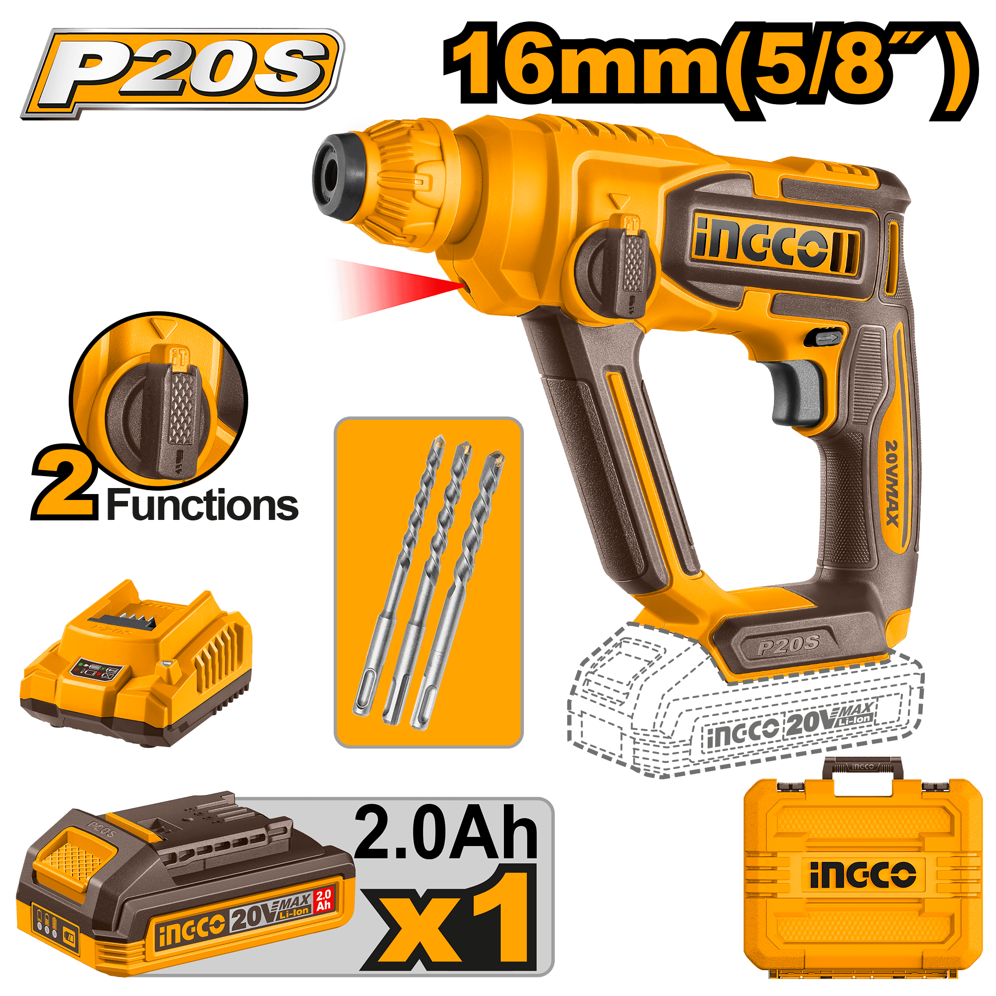 Picamer 20V 16mm cu 1 Acumulator