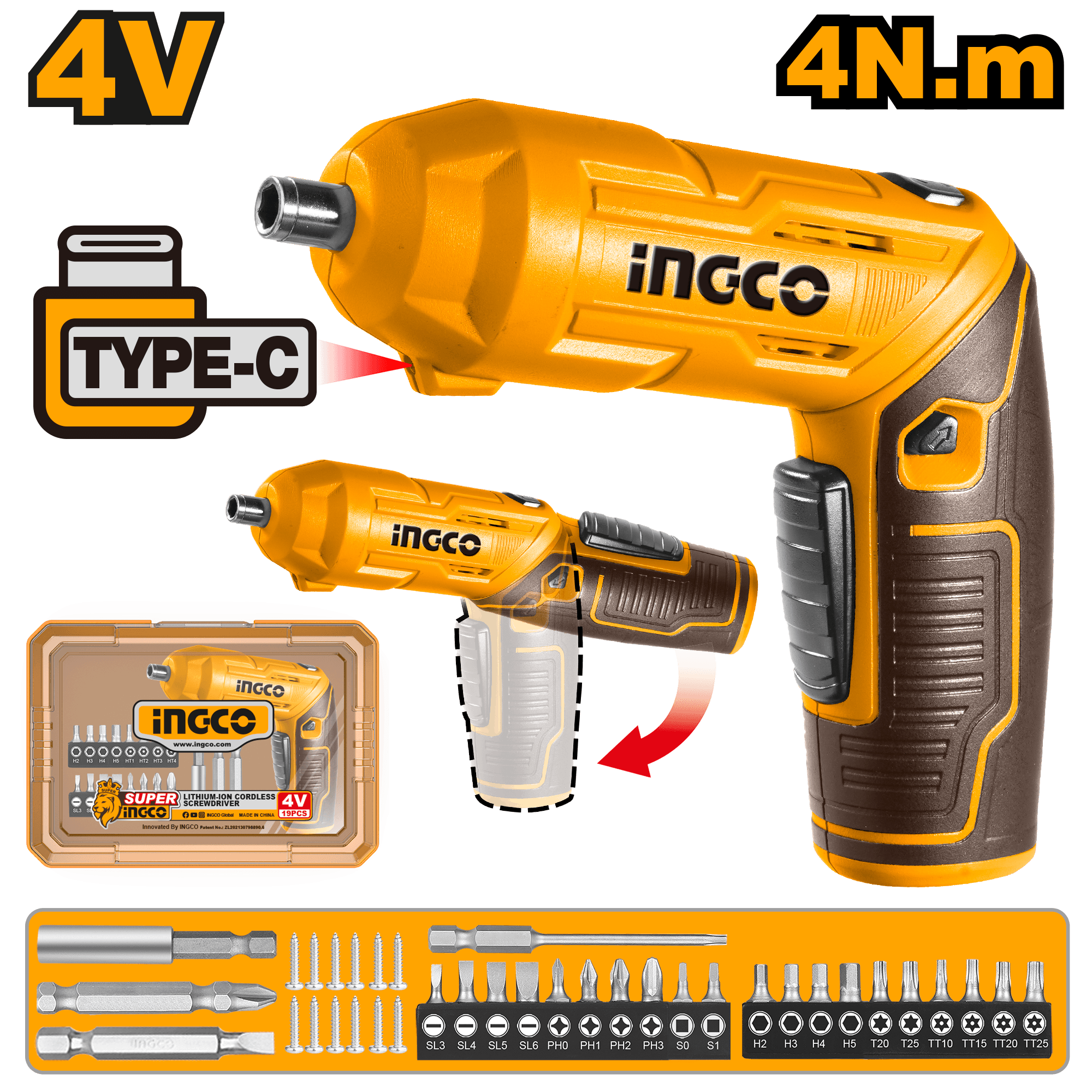 Surubelnita Electrica 4V 4Nm Set 24 Piese