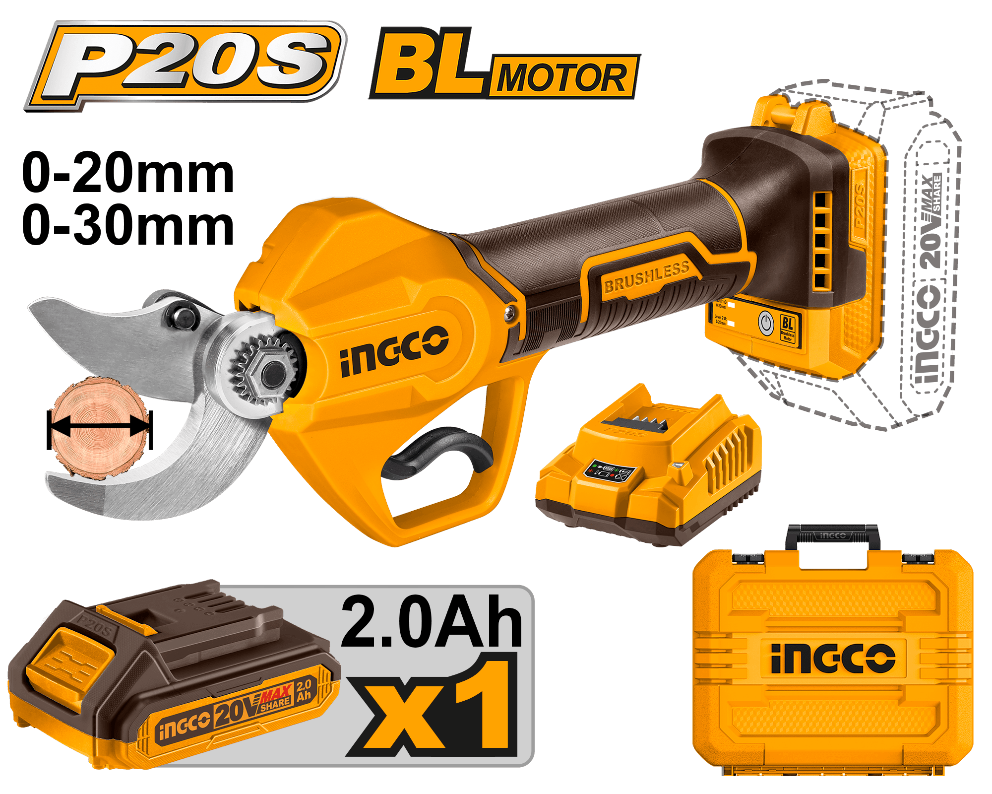 Foarfeca 20V cu Acumulator si Geanta