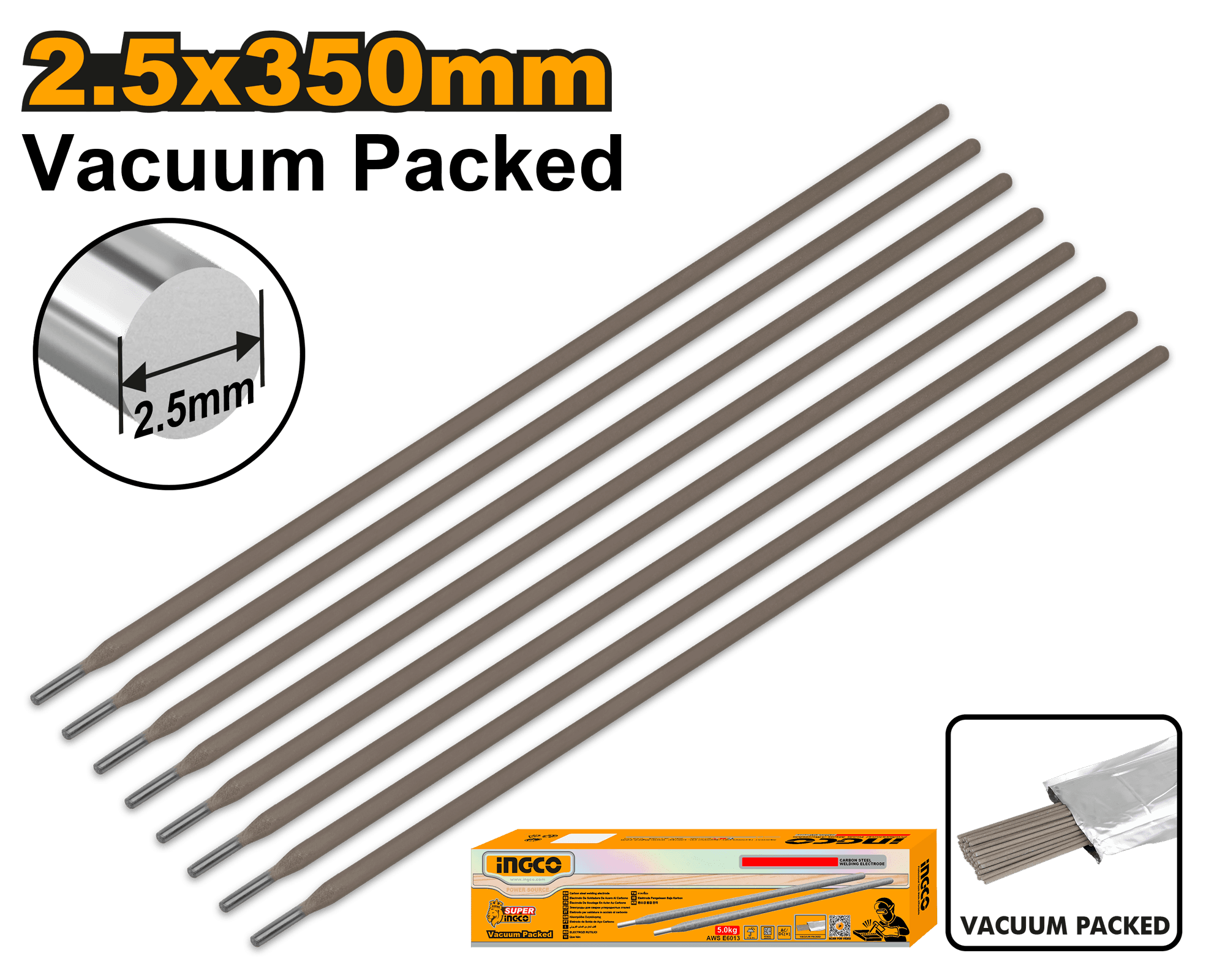 Electrozi INGCO 2.5 - 3.2mm