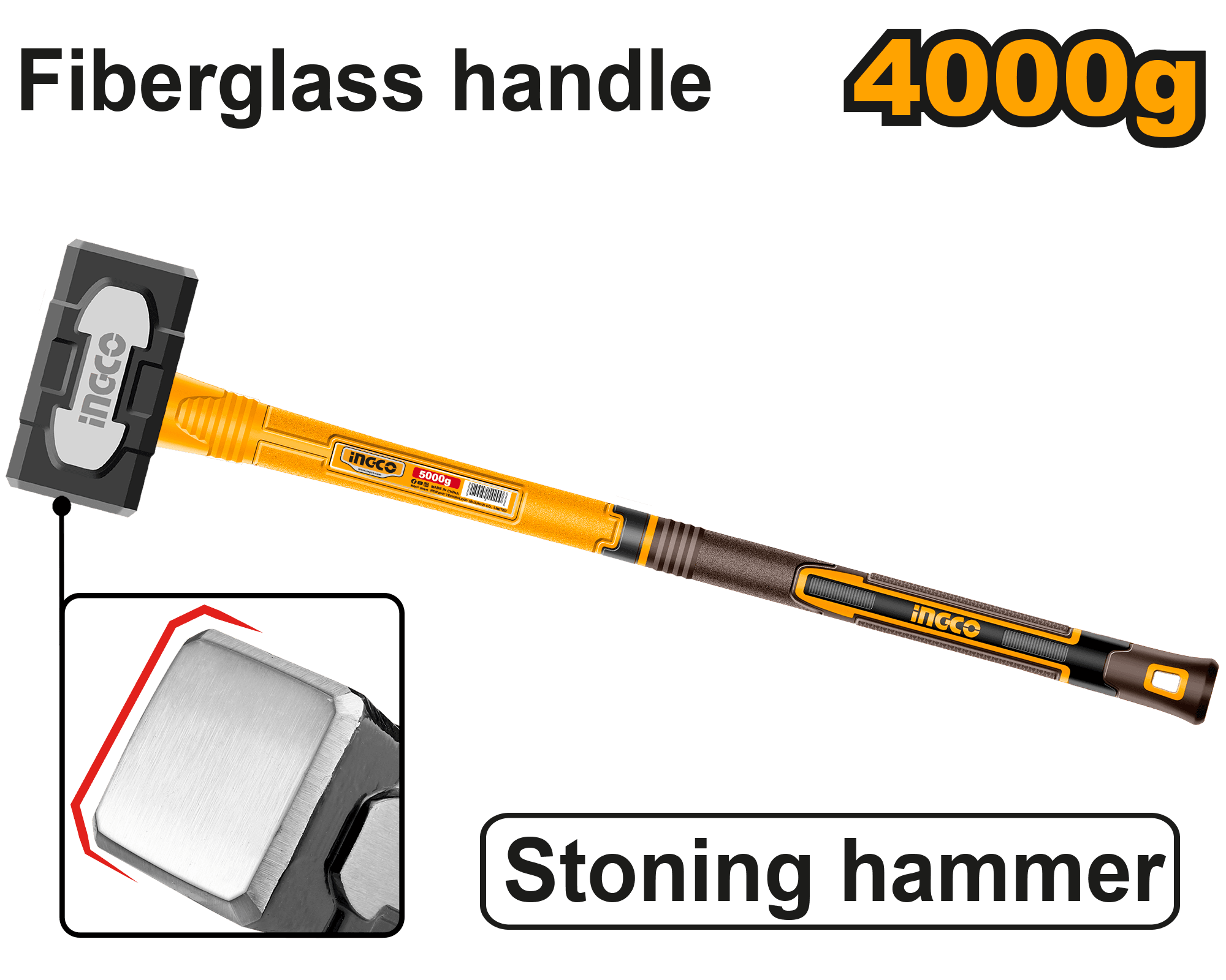 Baros cu Maner de Fibra 4.0kg