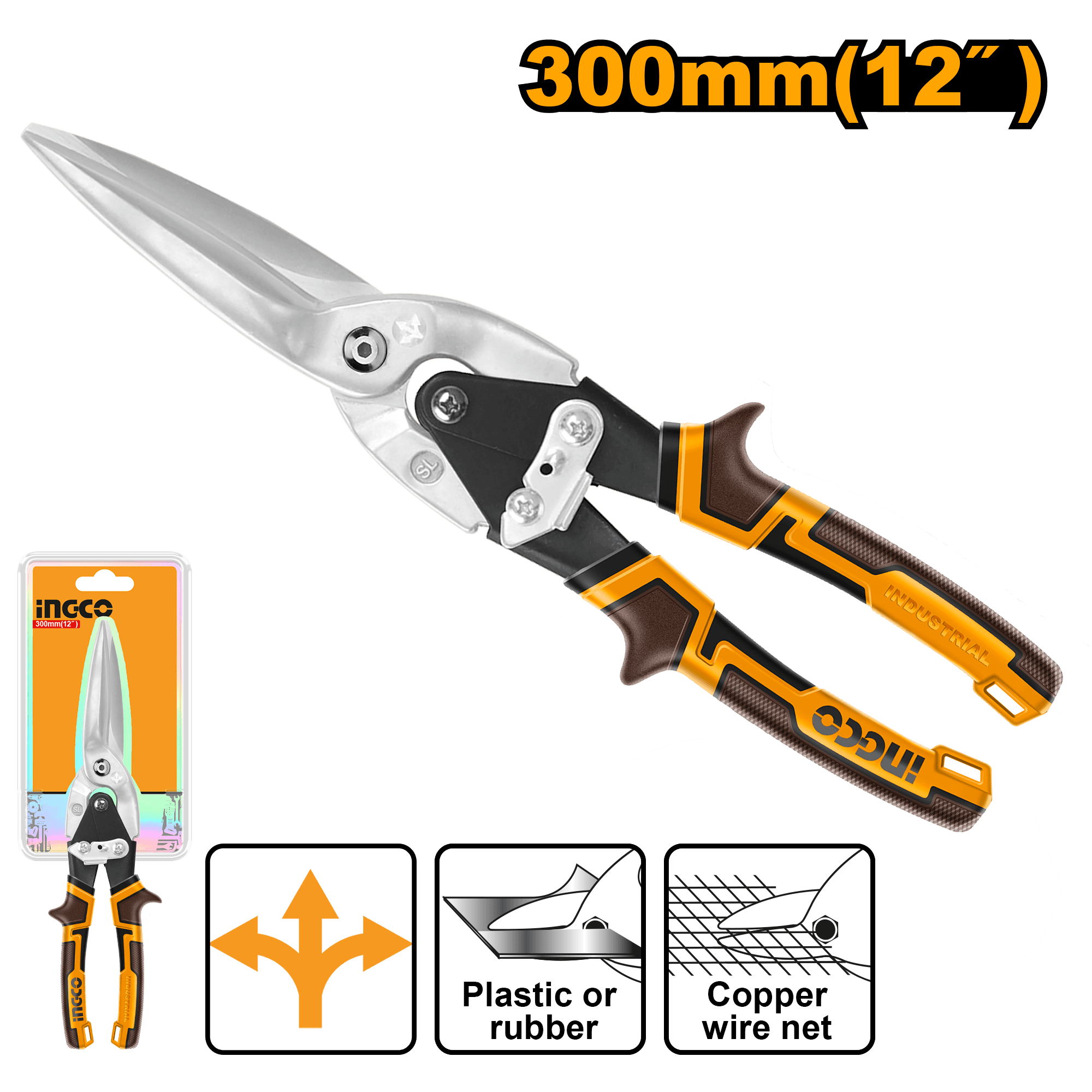 Foarfeca pentru Tabla cu Sens Taiere Drept 300mm