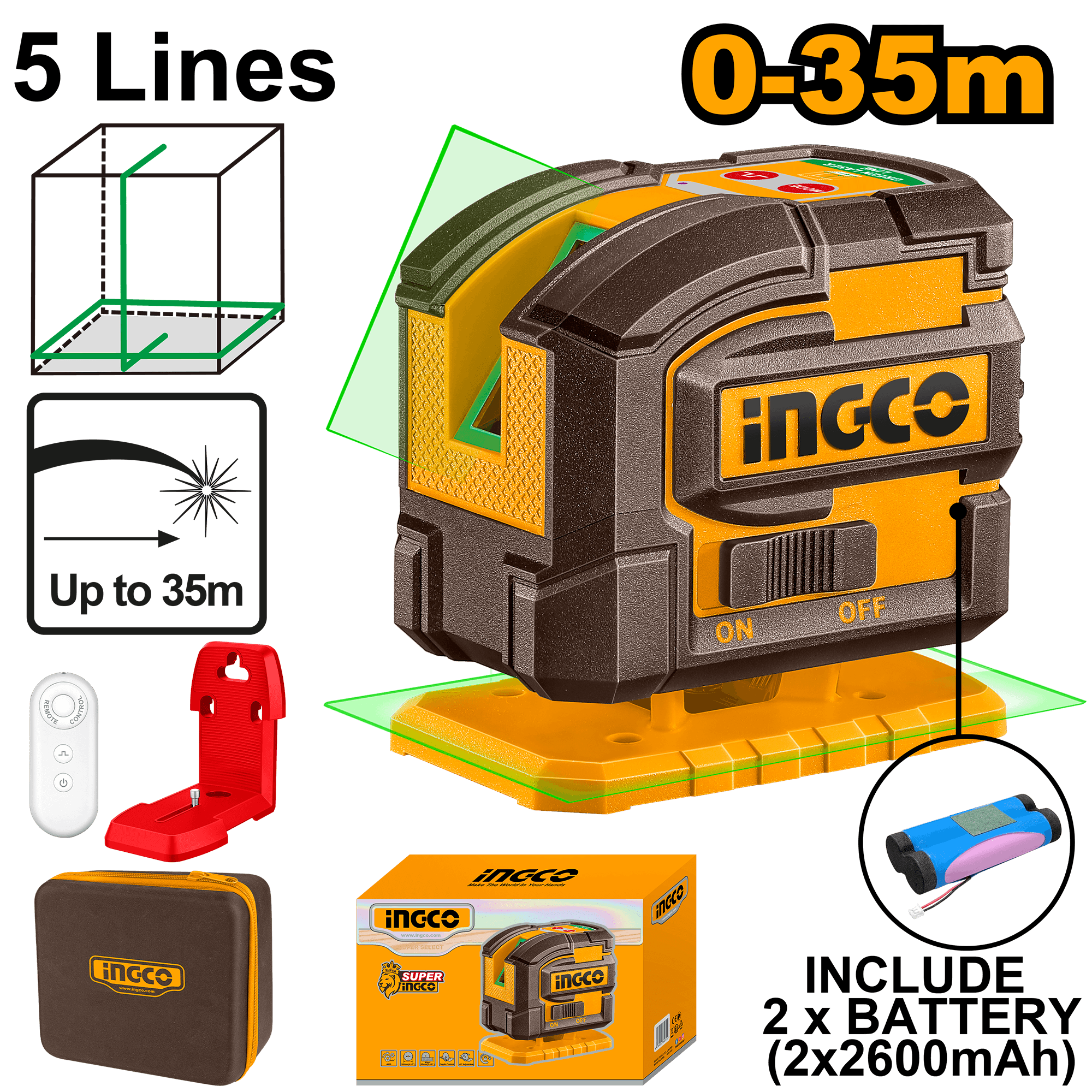 Nivela cu Laser 0-35m USB - Type C