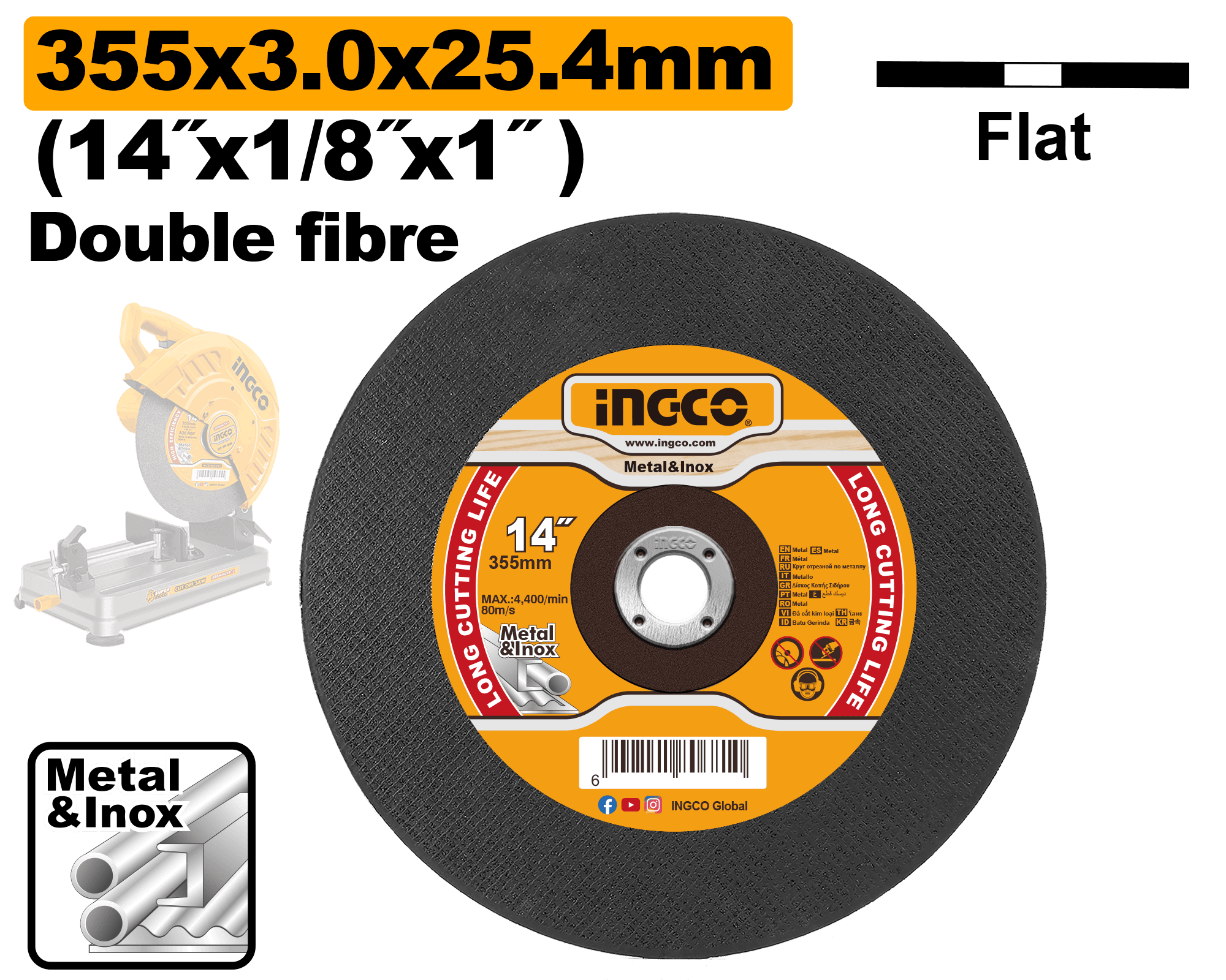 Disc Abraziv Ingco 355 x 3.0mm
