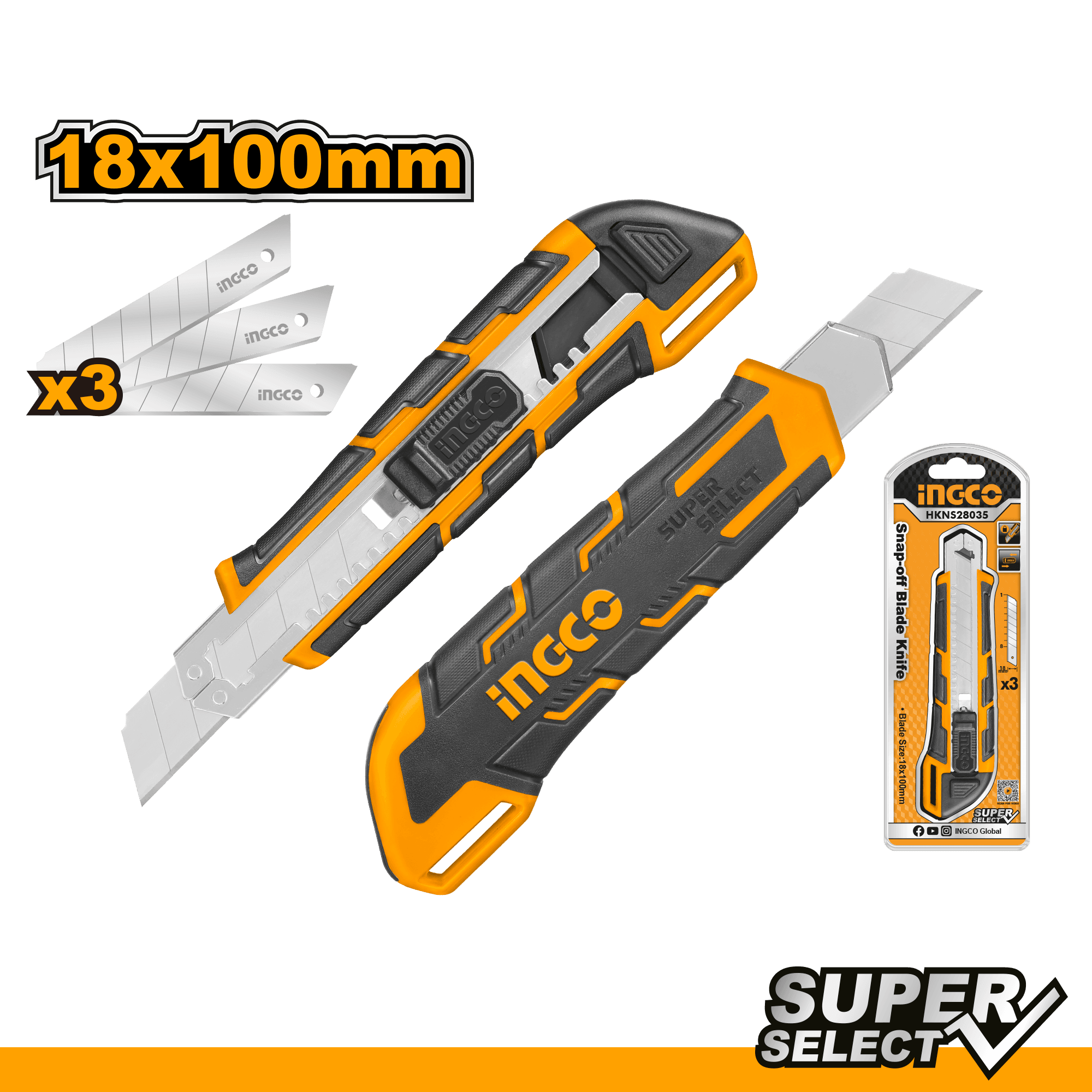 Cutter de Plastic cu 3 Lame Super Select
