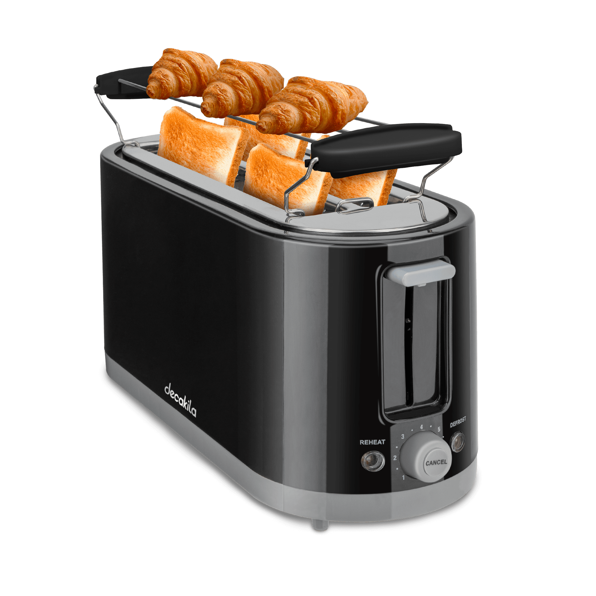 Prajitor de Paine 1400W 4 felii cu Functie pentru Croissant