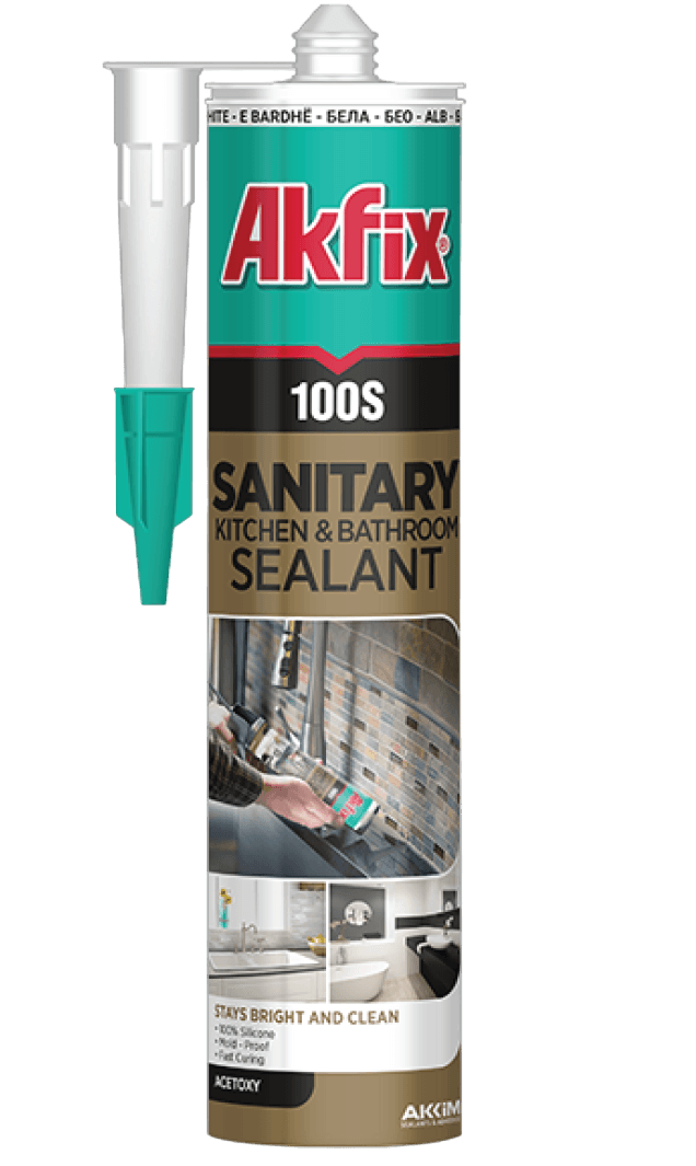 Silicon pentru Etansat Profesional Sanitar Alb/Transparent
