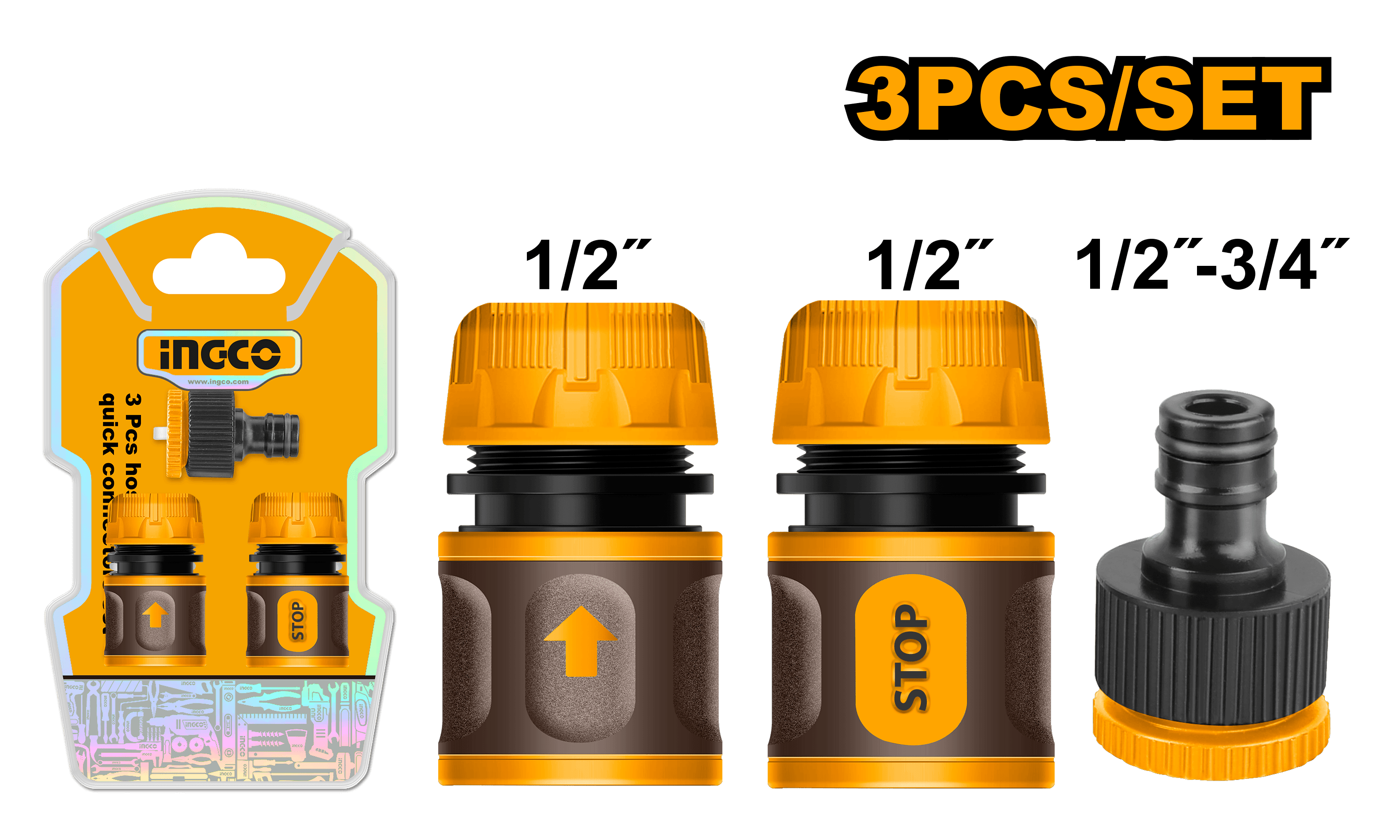 Set Conectori pentru Furtun 1/2 3buc
