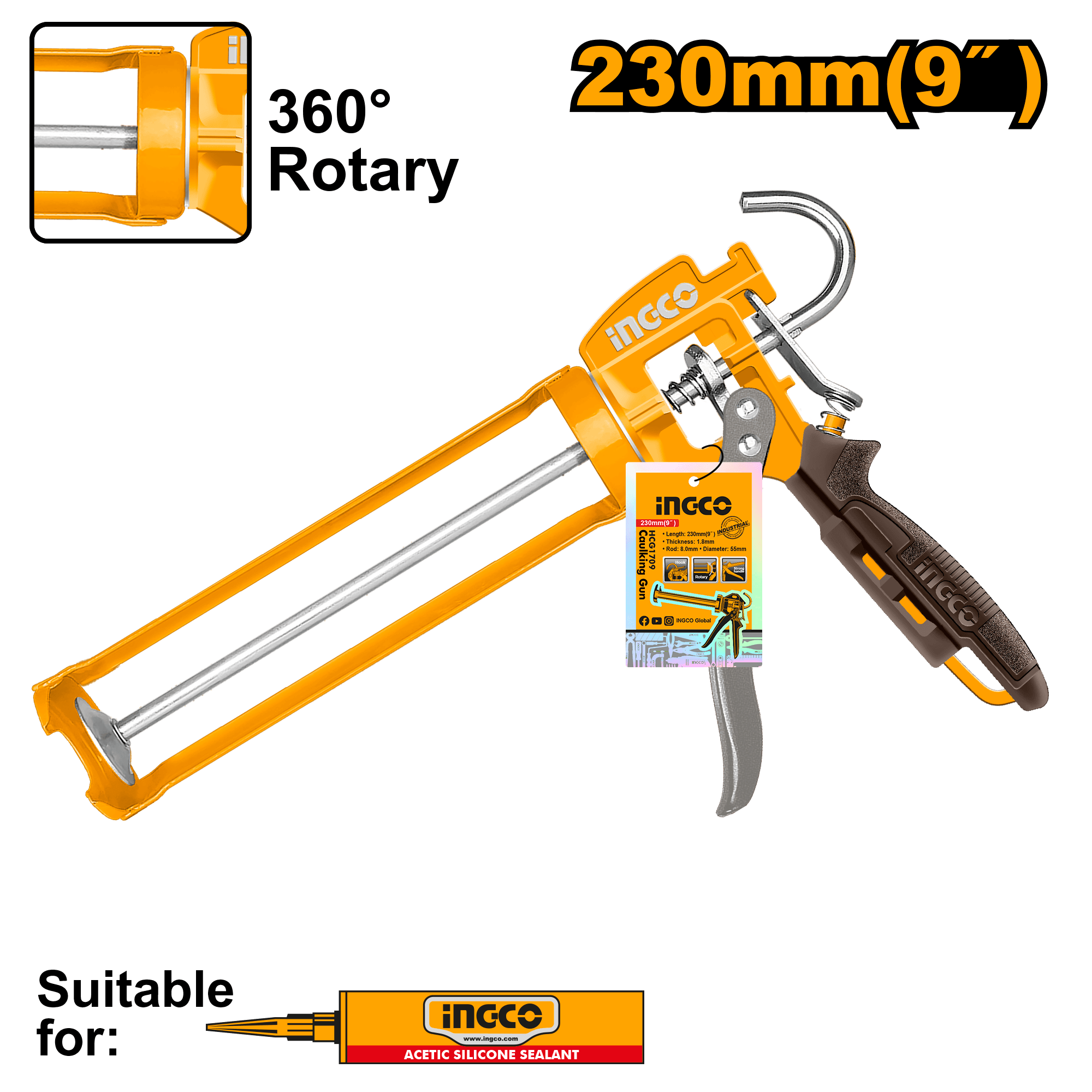 Pistol pentru Silicon 9'' Aluminiu 