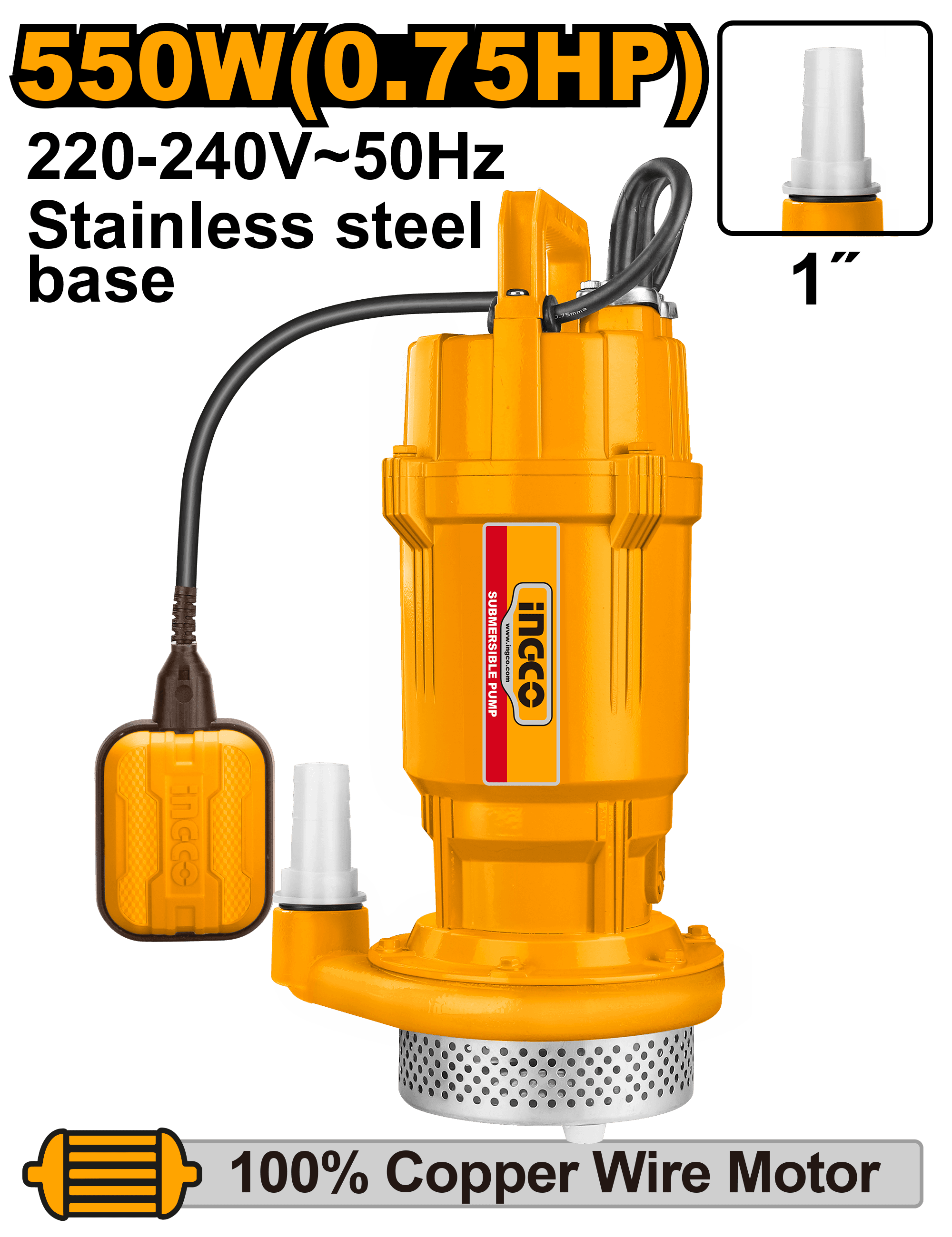Pompa Submersibila cu Plutitor 550W