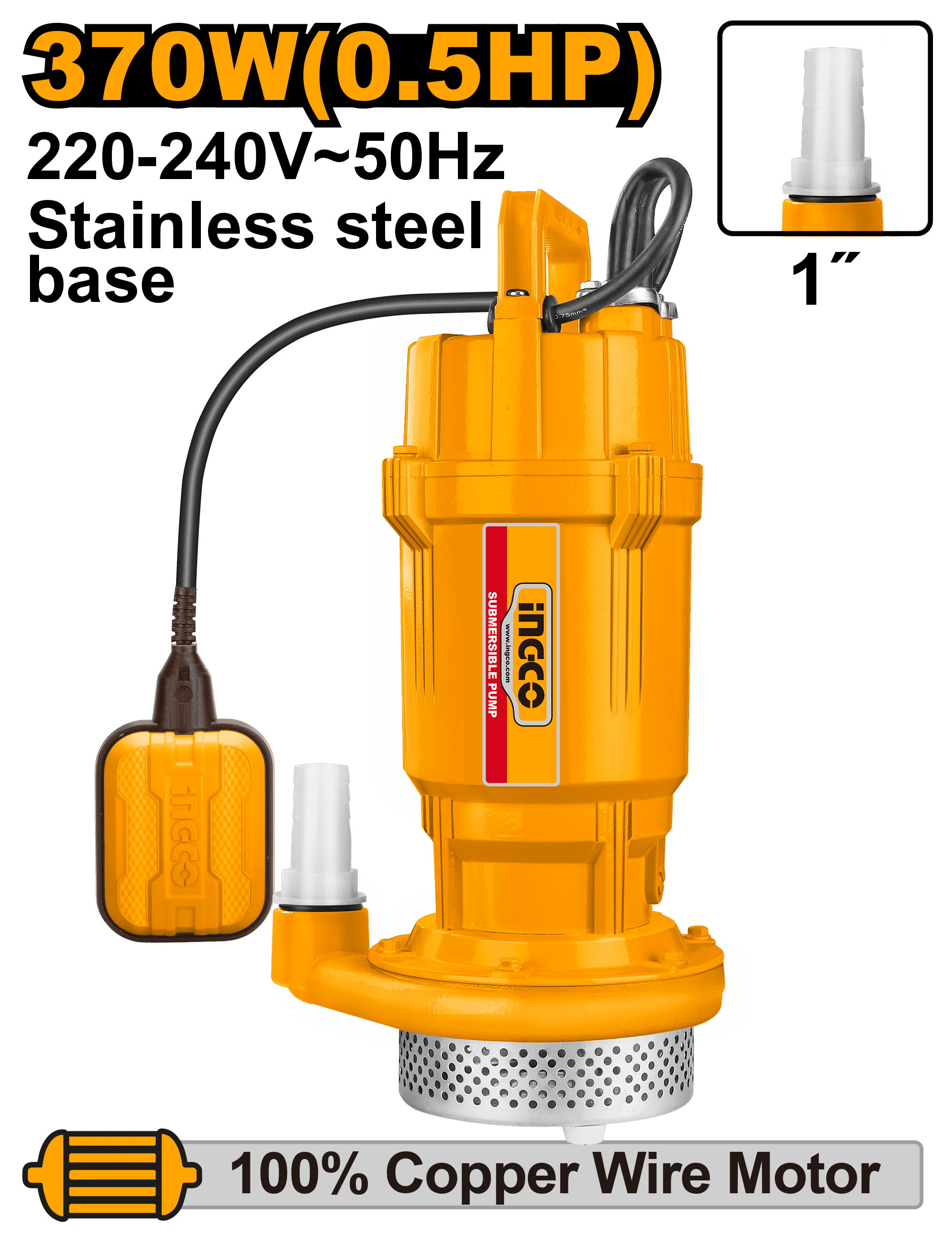 Pompa Submersibila cu Plutitor 370W 