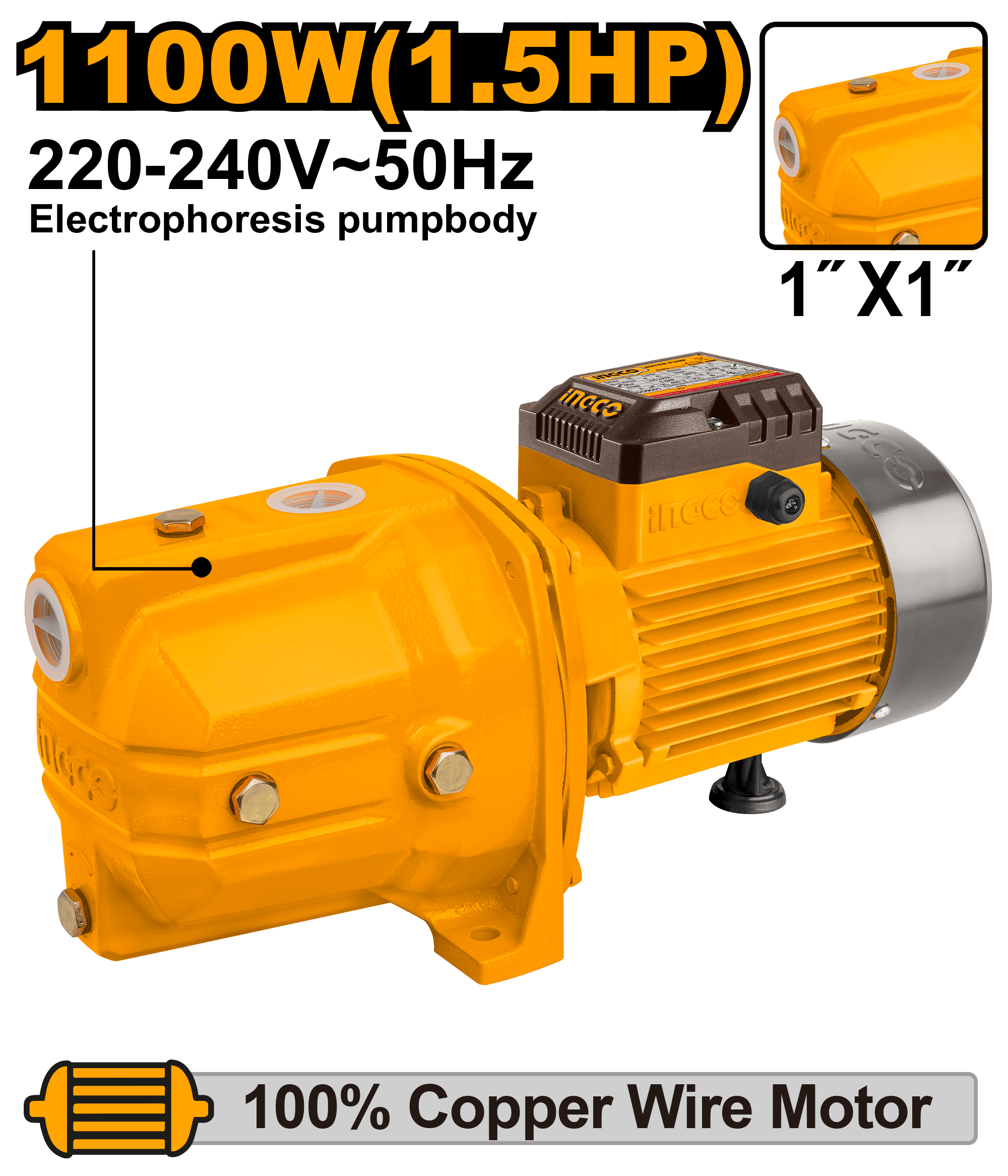 Pompa de Apa cu Jet (Hidrofor) 1100W