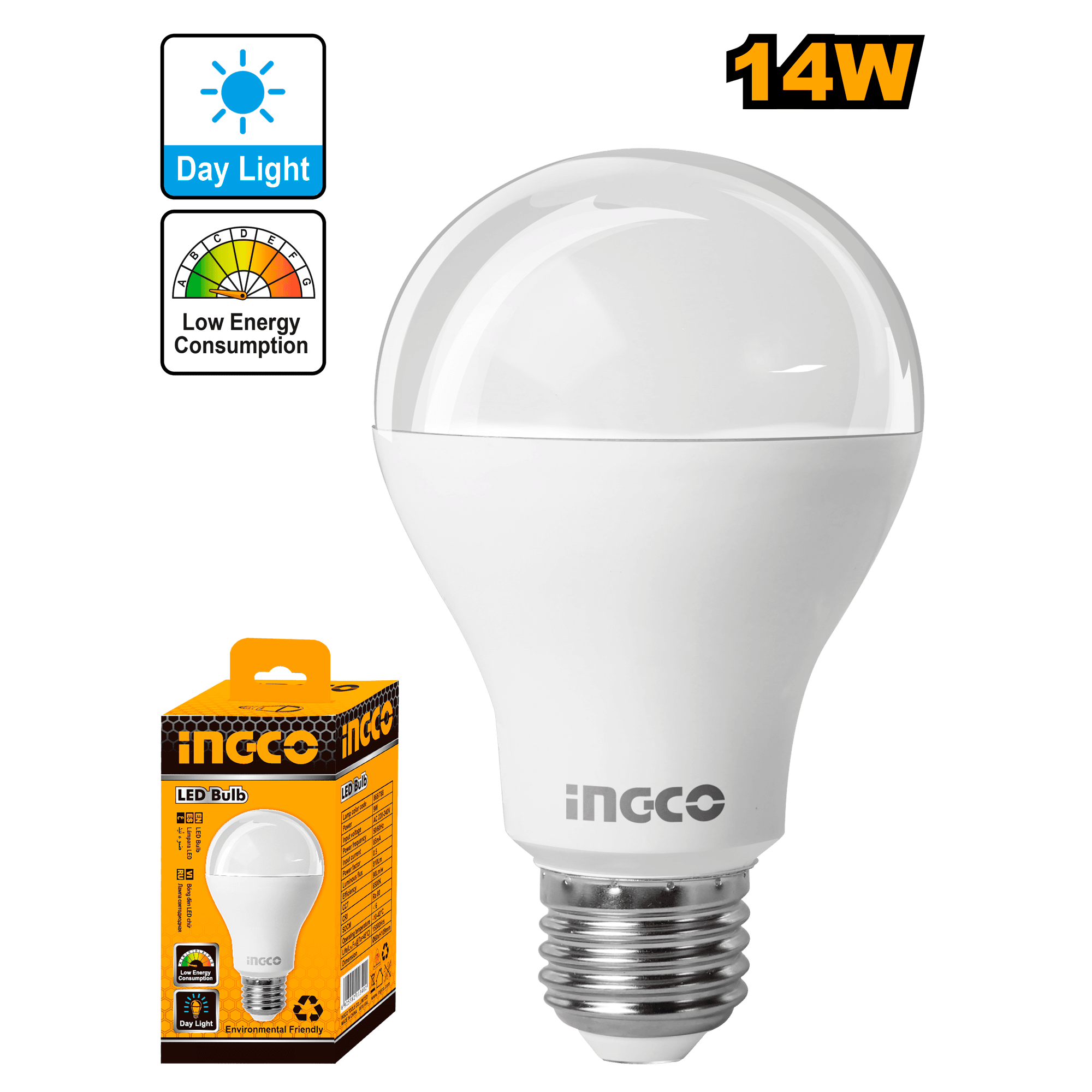 Bec LED 14W cu Lumina Rece